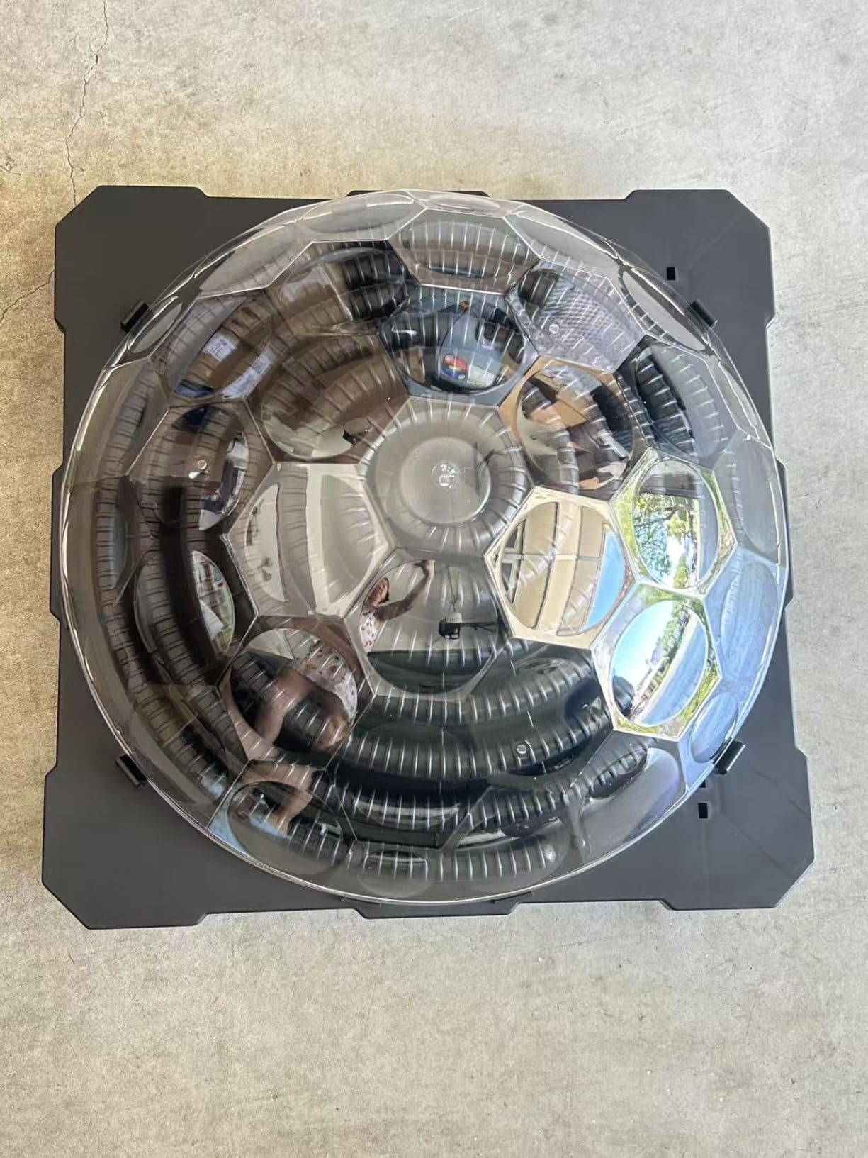 2 Pieces Solar Pool Heater, Outdoor Dome Swimming Pool Heater with Rotatable Hose Connectors & Foldable Legs, Solar Warmer Equipment for In-ground & Above Ground Pools customer photo 2