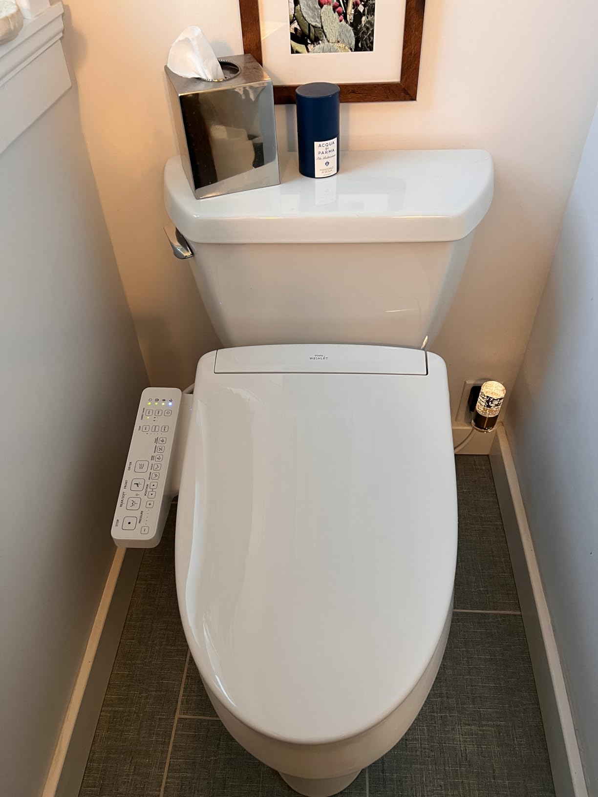 TOTO WASHLET S2 Electronic Bidet Toilet Seat with Instantaneous Water Heating, PREMIST and EWATER+ Wand Cleaning, Elongated, Cotton White - SW3346#01 customer photo 1