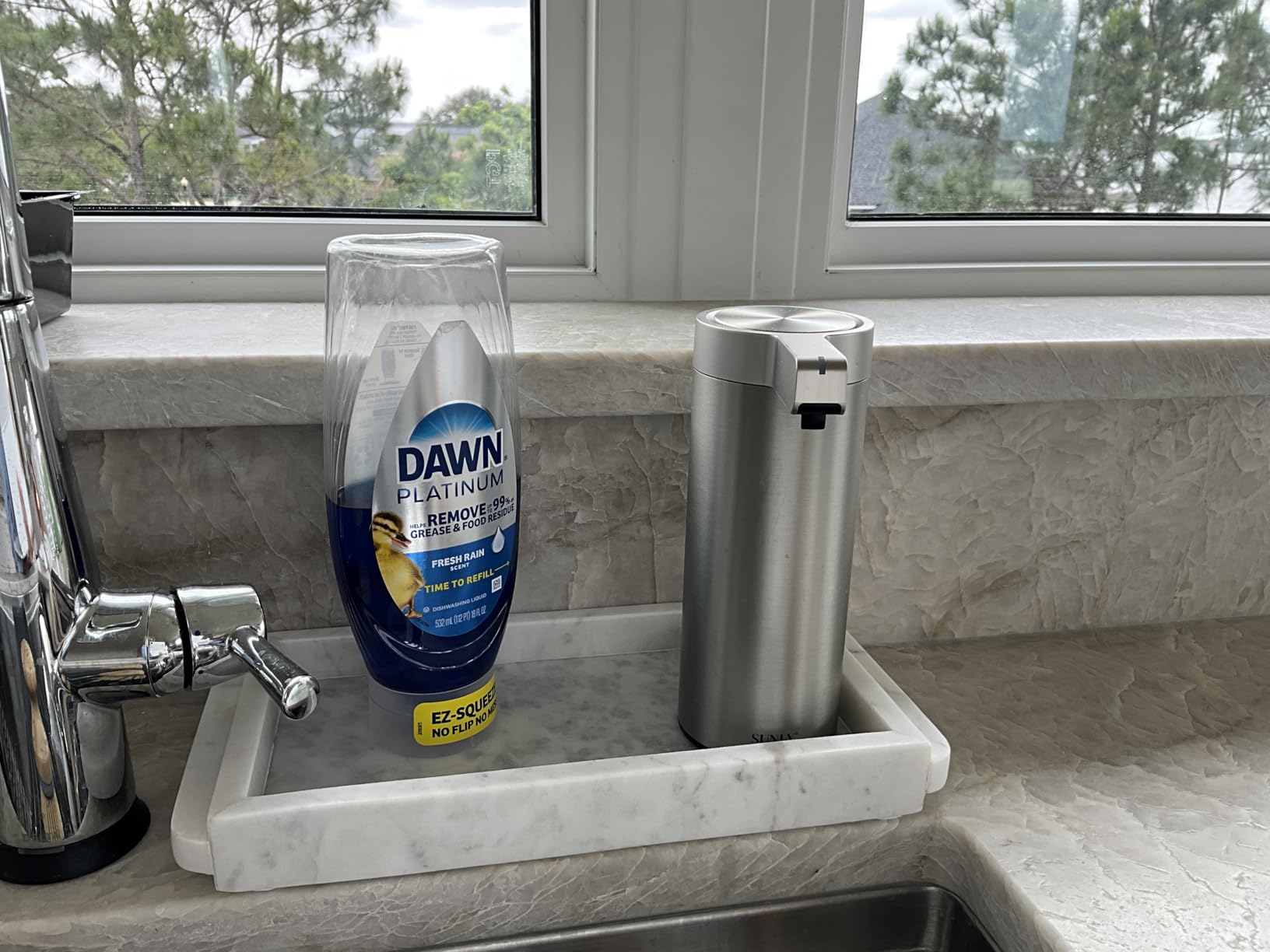 SUNLY Touchless Automatic Soap Dispenser - Clog-Free Pump, 0.2s Fast Sensor, USB-C Rechargeable, Smudge-Resistant Stainless Steel, for Kitchen & Bathroom Soap Dispenser customer photo 1