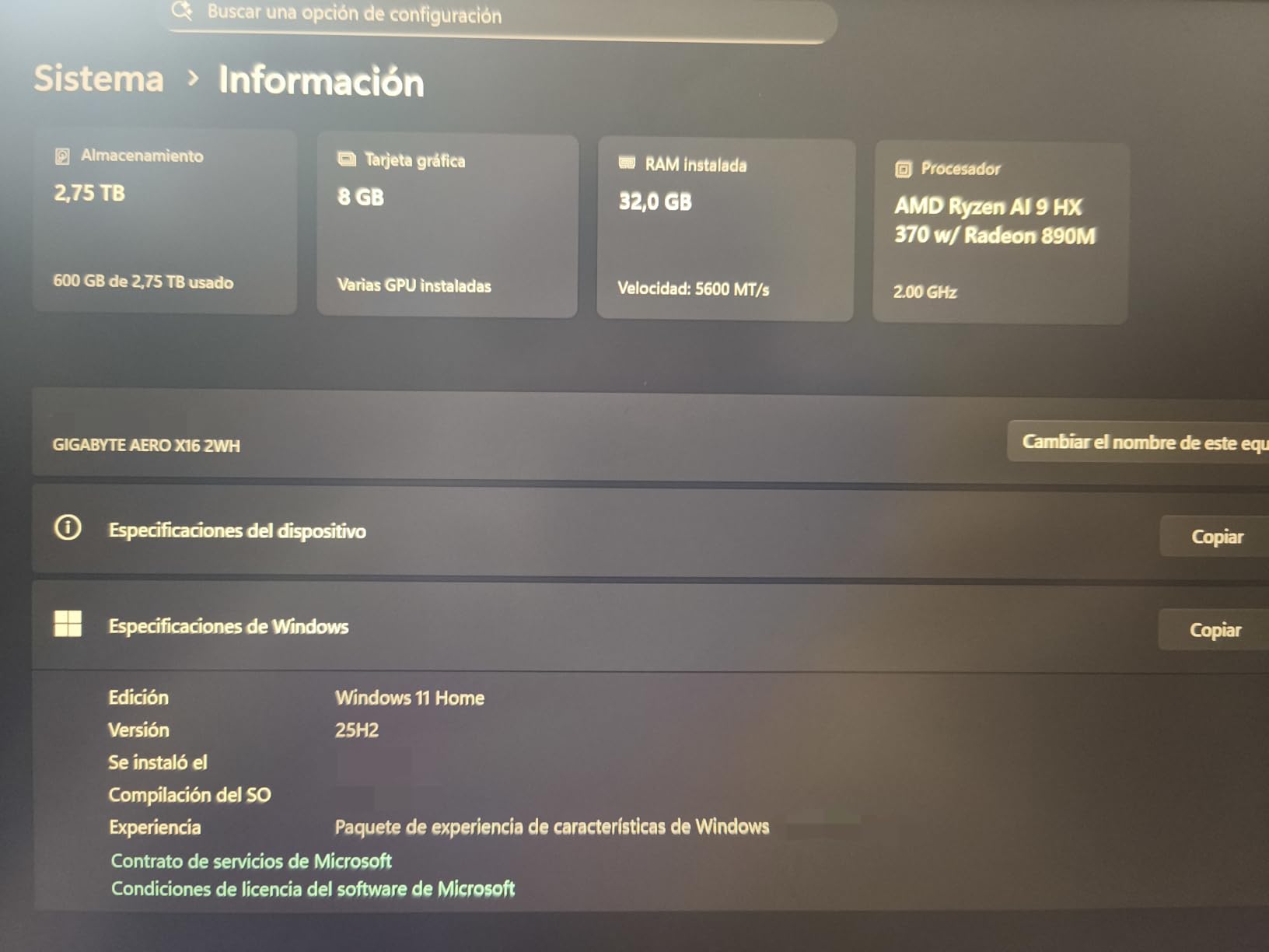 GIGABYTE AERO X16, Copilot+ PC, 165Hz 2560x1600 WQXGA, NVIDIA GeForce RTX 5070, AMD Ryzen AI 9 HX 370, 1TB SSD, 32GB DDR5 RAM, Windows 11 Home customer photo 2