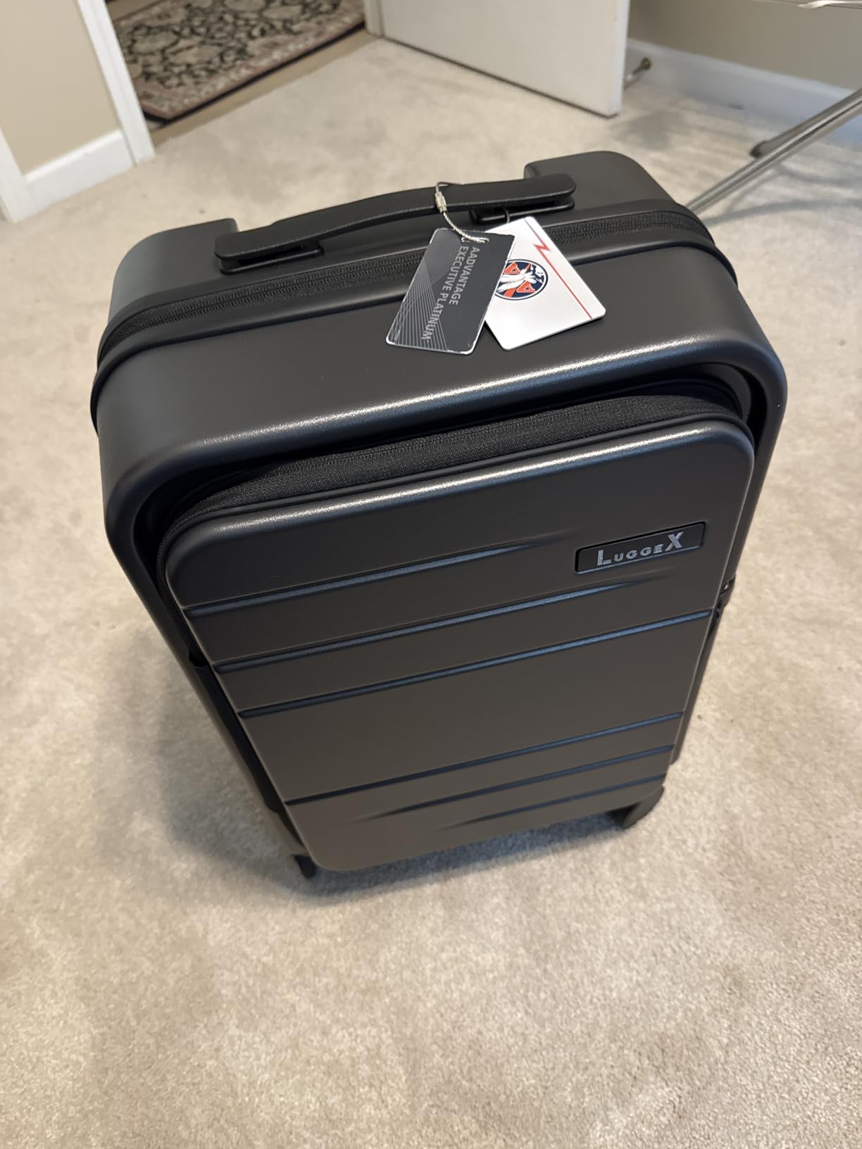 Carry On Luggage Top Opening, Expandable Polycarbonate Hard Shell Suitcase with Wheels (FX-Core, Blue, 20 Inch, 36L-41L) customer photo 2
