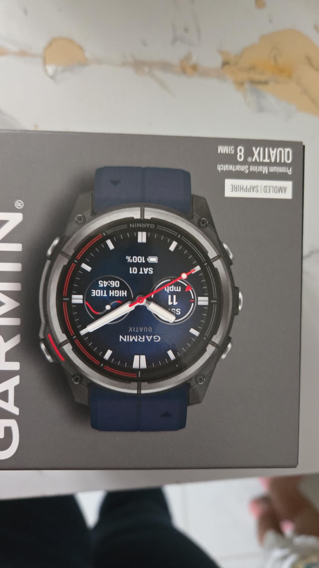 quatix 8, 47 mm, Marine GPS Smartwatch, Bright AMOLED Display, Chartplotter Controls, Built-in Flashlight, 24/7 Health & Wellness Features customer photo 2