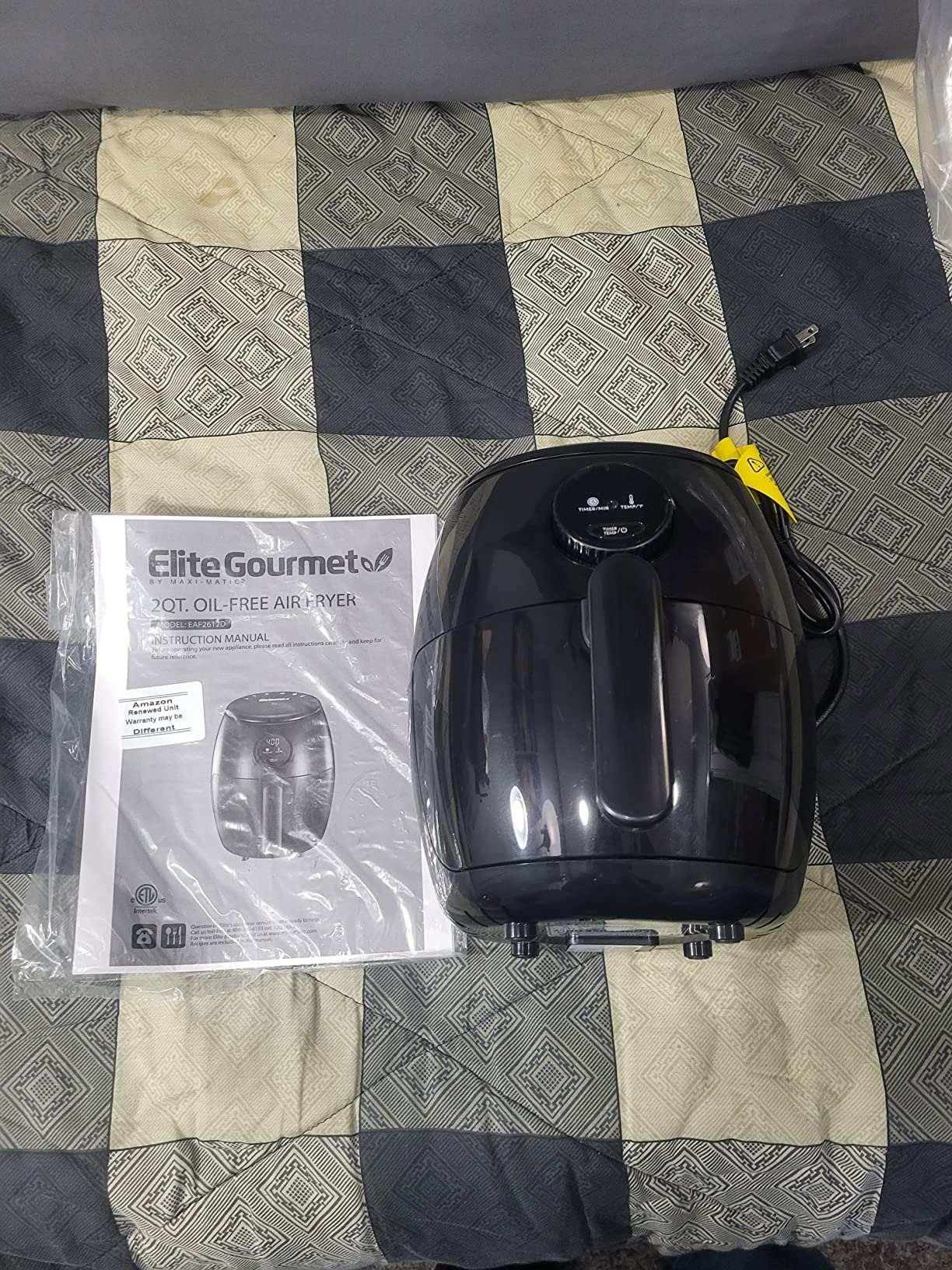 Elite Gourmet Glass Air Fryer, 2.4 Qt Compact customer photo 1