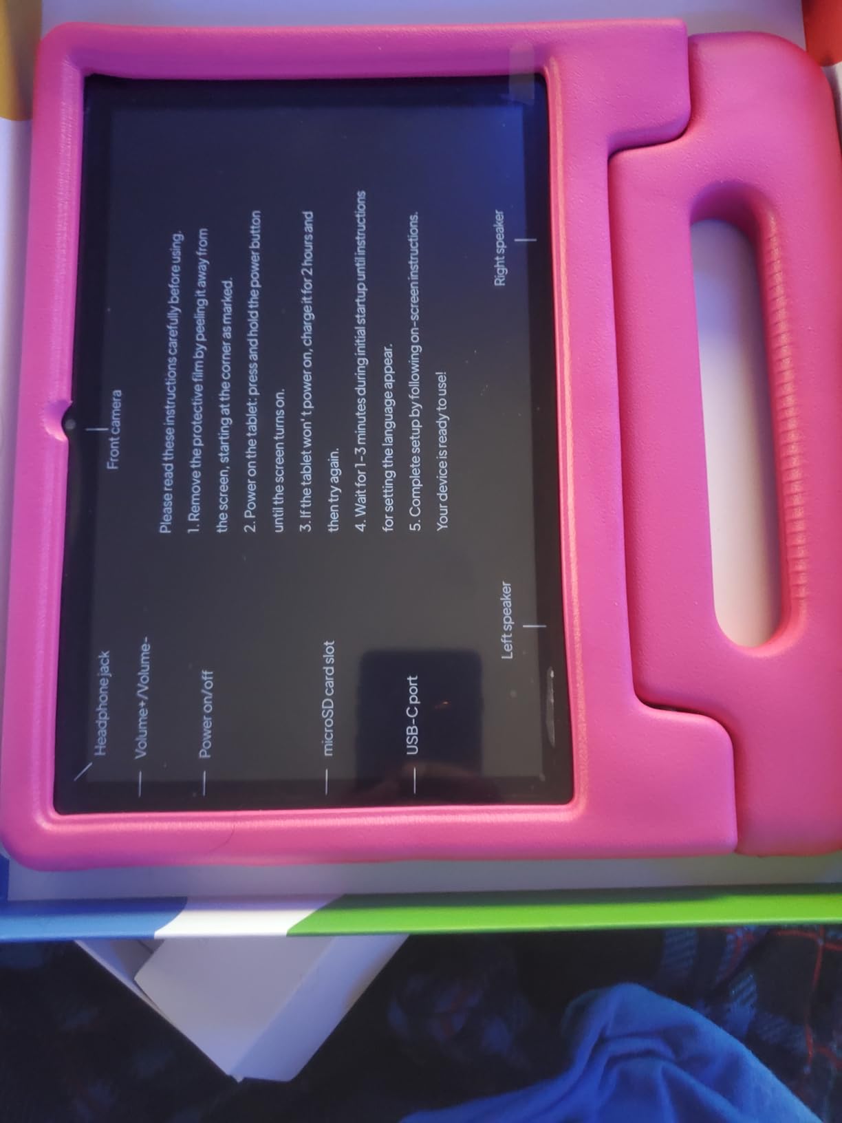 CFVOCUY 2026 Kids Tablet, 10.1 Inch Android 15 Tablet for Kids, 8GB RAM, 64GB ROM(1TB Expand), WiFi 6, Pre-Installed Educational Apps, Parental Control, with EVA Protective Case, Eye Protection customer photo 1