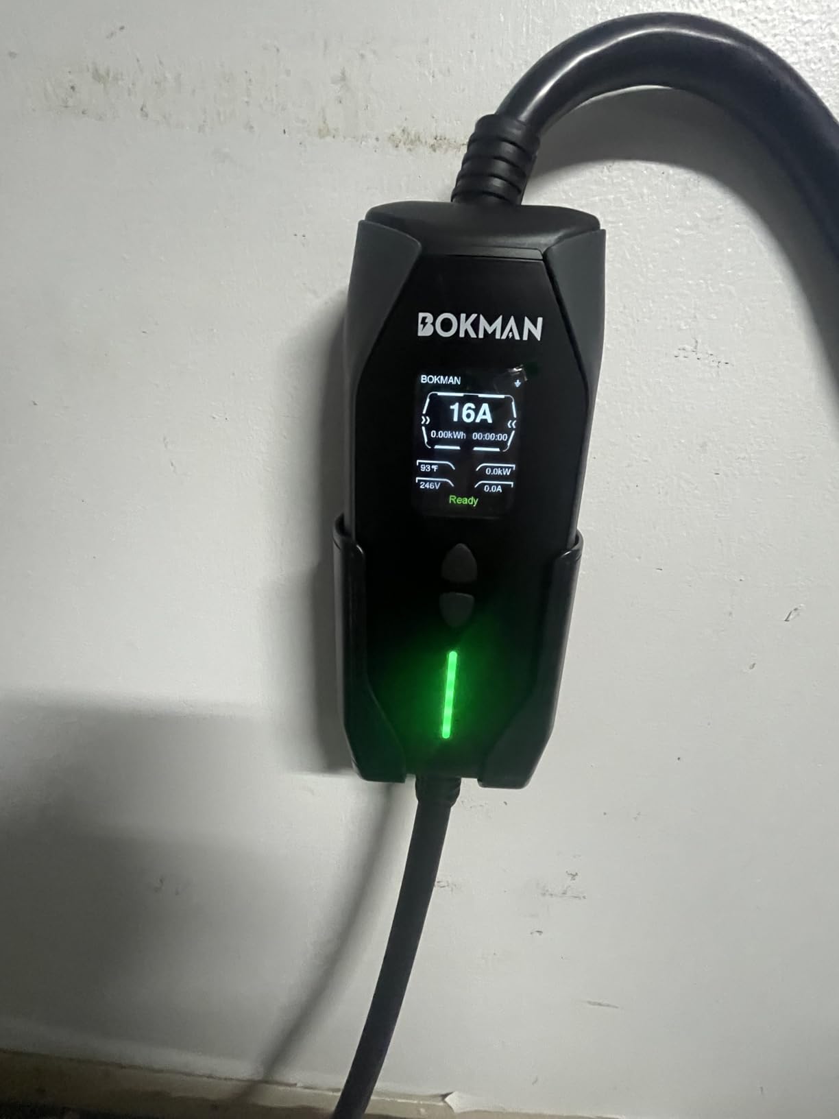 bokman Portable Level 2 & Level 1 EV Charger (240V, 40A), 20ft Cable and NEMA 14-50 Plug and NEMA 5-15 Adapter for Household Socket, Current Adjustable 6-40Amp (J1772 Connector) customer photo 1