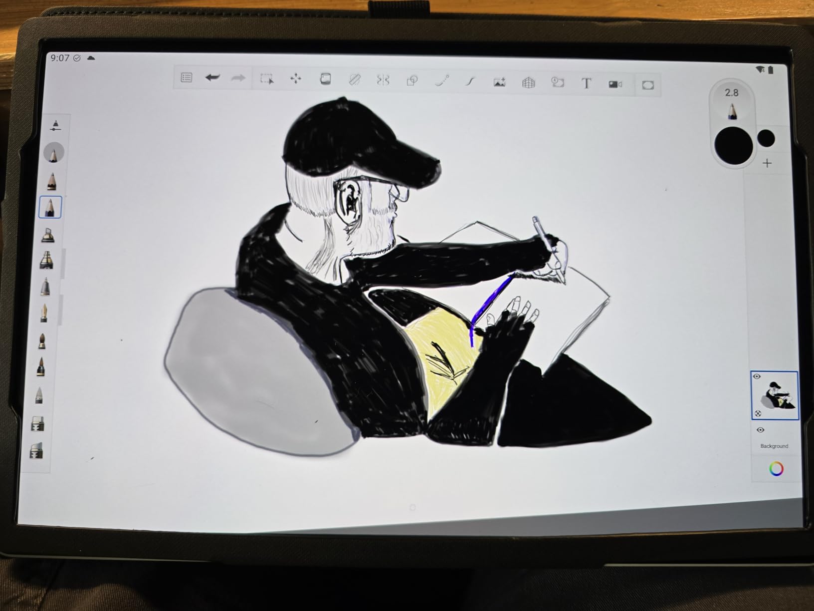 Wacom MovinkPad Pro 14 Android Mobile Drawing Tablet, 14 inch OLED, Battery-Free Slim Pro Pen 3, 12GB RAM/256GB Storage, Anti-Glare Matte Screen customer photo 1