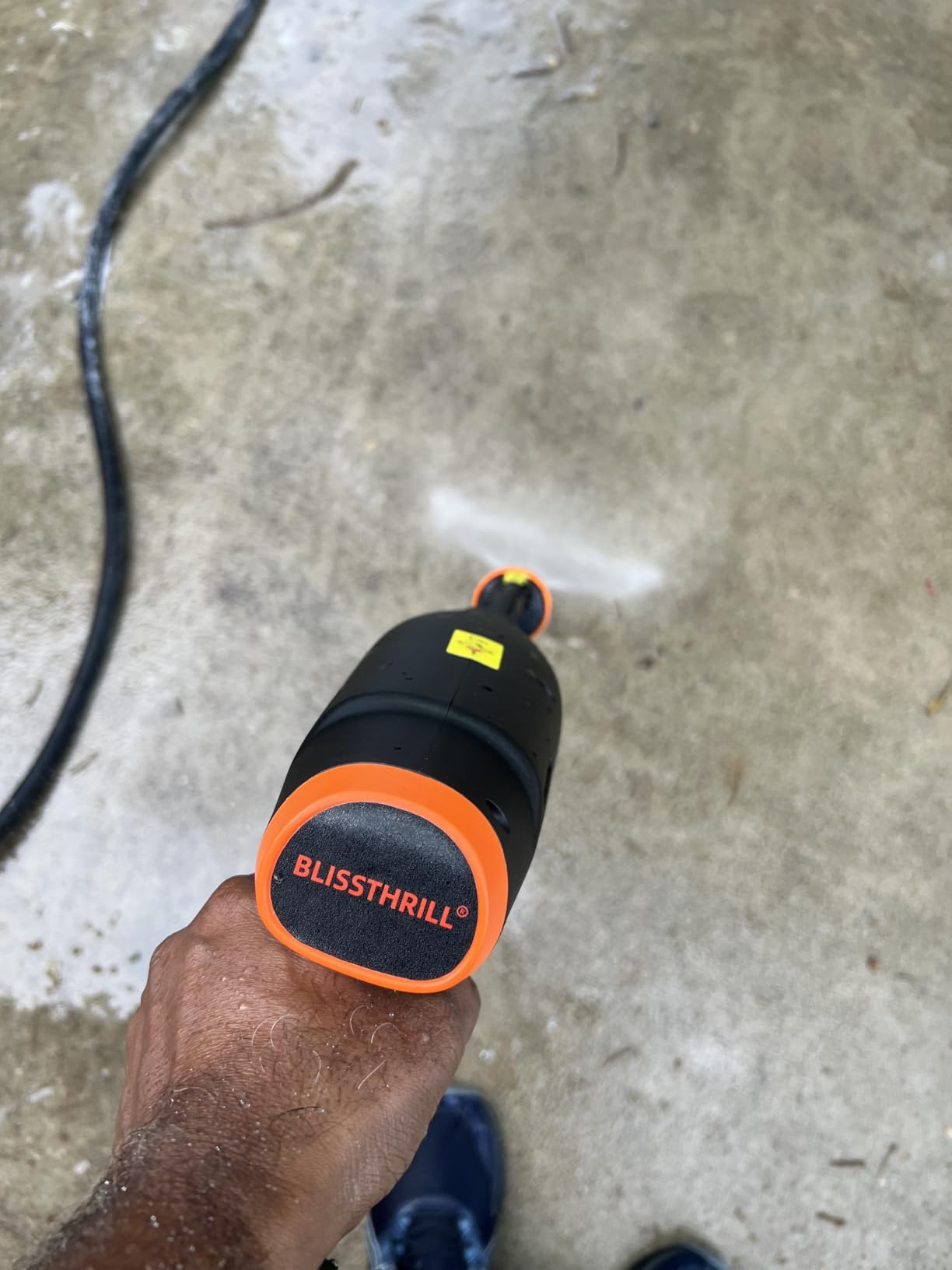 Handheld Battery Operated Washer, 1100 PSI Lightweight Mini Washer for Car, Home, Patio, Driveway and Garden Cleaning (EnduringOrange) customer photo 2