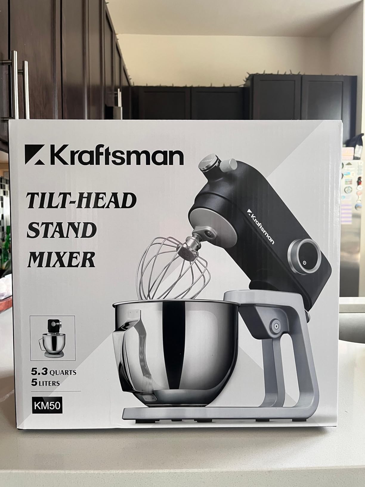 All Metal Stand Mixer 5.3 Quart with 4 Stainless Steel Attachments, Heavy Duty Dough Mixer with DC Motor, Lower Noise, Verstile Mixer with Power Hub, 8-Speed & Timer (Black) customer photo 2