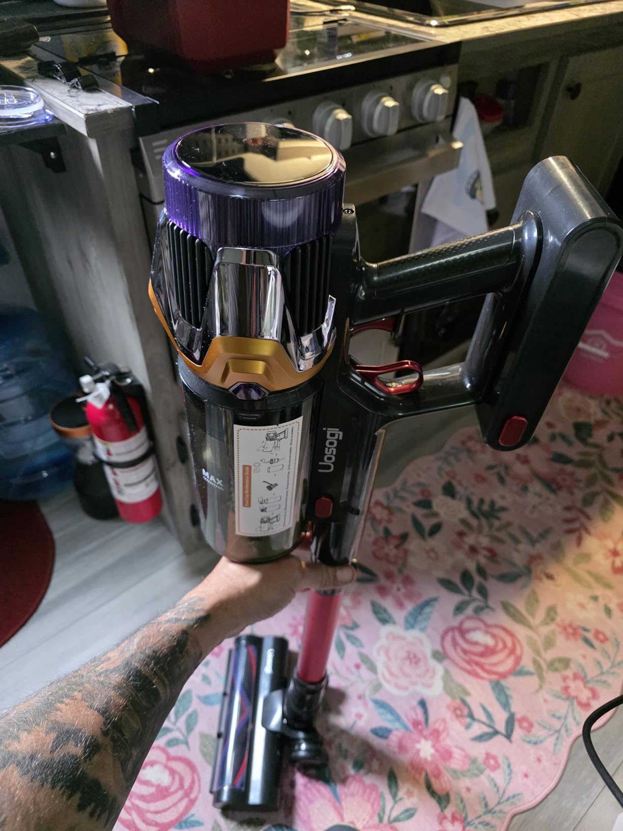 Cordless Vacuum Cleaner, Upgraded 55KPA 650W 70Mins Stick Vacuum with Hurricane Mode, Self-Standing, Touch Screen, 1.8L Dust Cup, Anti-tangle Wireless Vacumm, Vacuum Cleaners for Home/Pet Hair/Carpets customer photo 2