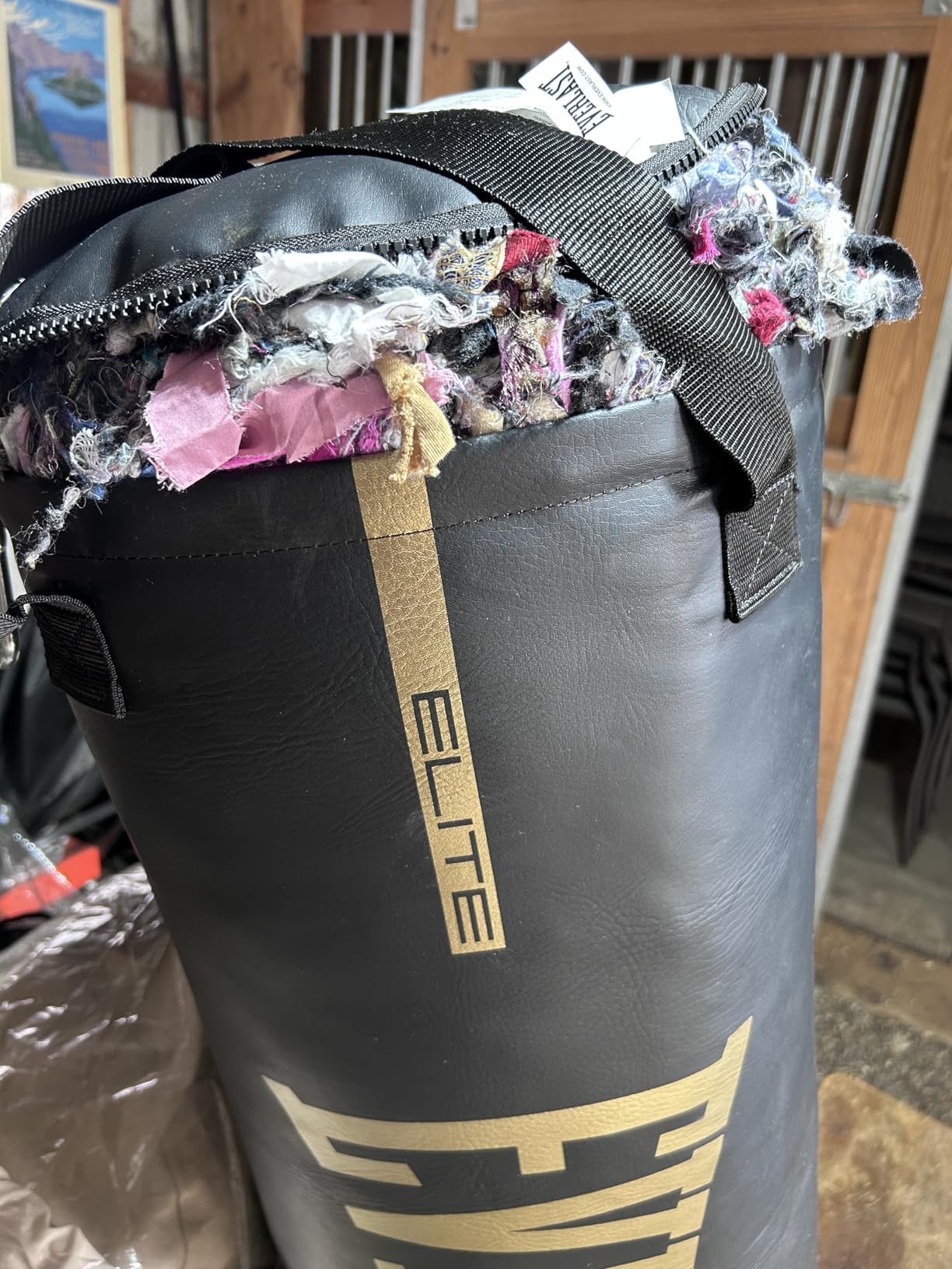 Everlast Elite Punching Bag - Hanging Heavy Bag for Adults with Dual Strap System | Durable Boxing Bag for Boxing, MMA, Muay Thai, Home Gym Training customer photo 2