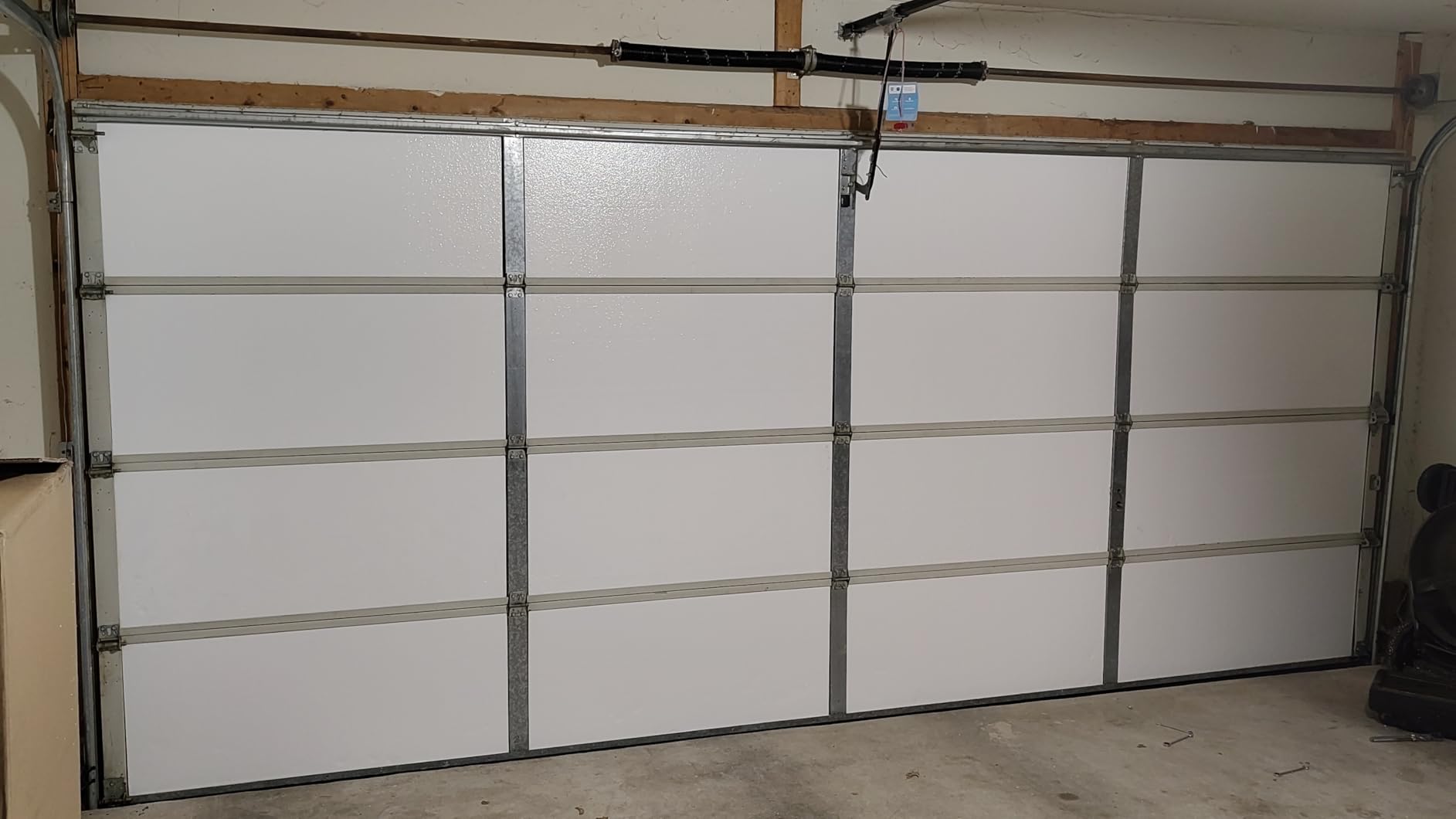 Generic Garage Door Insulation Kit, White EPS Foam Panels, 8 Pack, 1.25x20x54 Inches, R-Value 4.0, Temperature Control, Noise Reduction, DIY Installation, One Car Garage customer photo 2