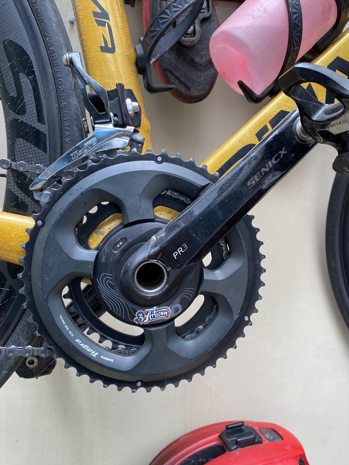 GEOID PM500 Bike Power Meter Crankset, ±1.5% Accuracy, Lightweight 680g, 300h Long Battery Life, 110BCD, Bluetooth & ANT+, IPX7 Waterproof Cycling Power Meter for Road Bikes - 165mm customer photo 1