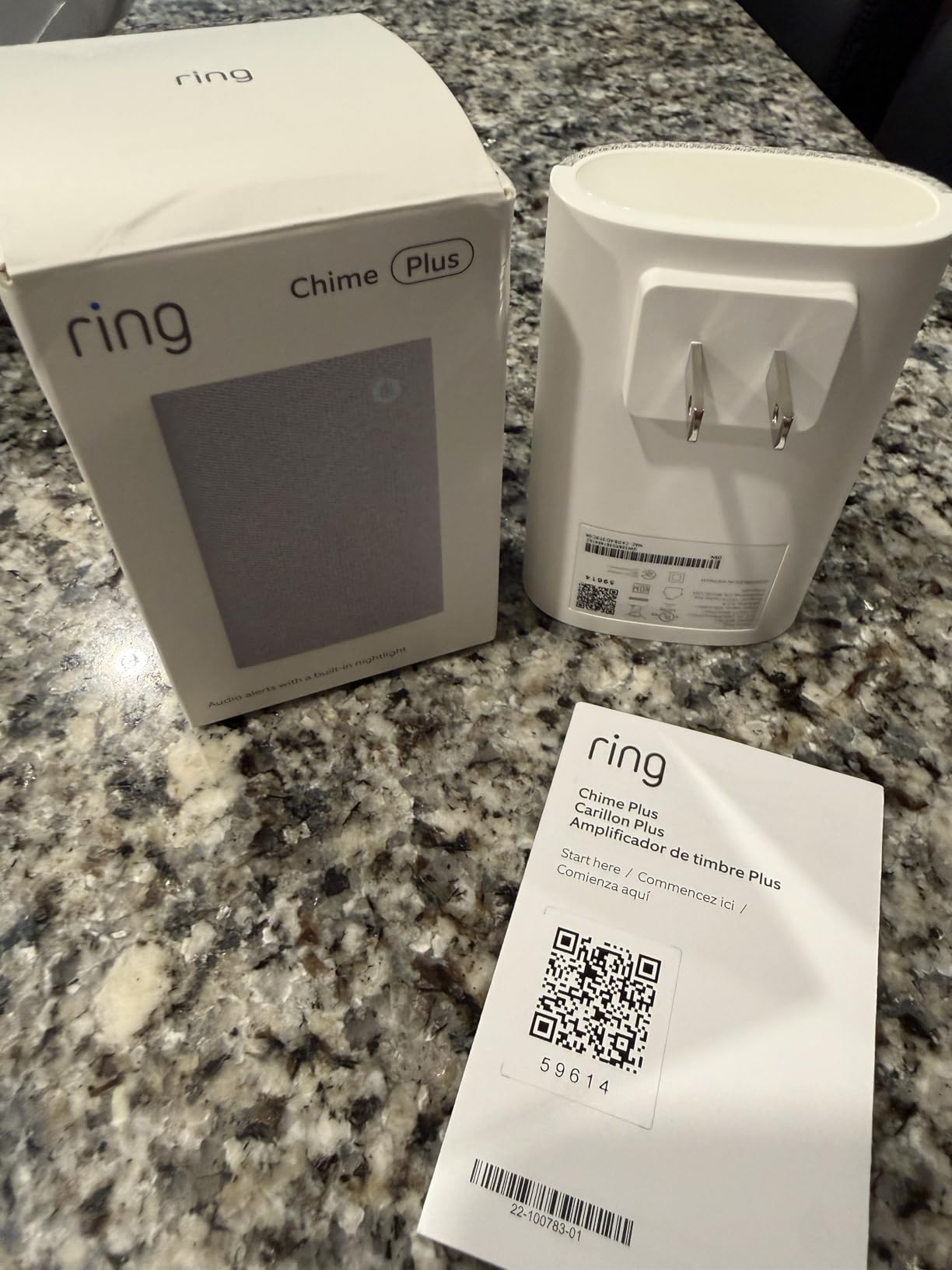 Ring Chime Plus (newest model) - Crisp, clear audio alerts for select Ring devices, built-in night-light, customizable tones, easy plug-in setup, White customer photo 2