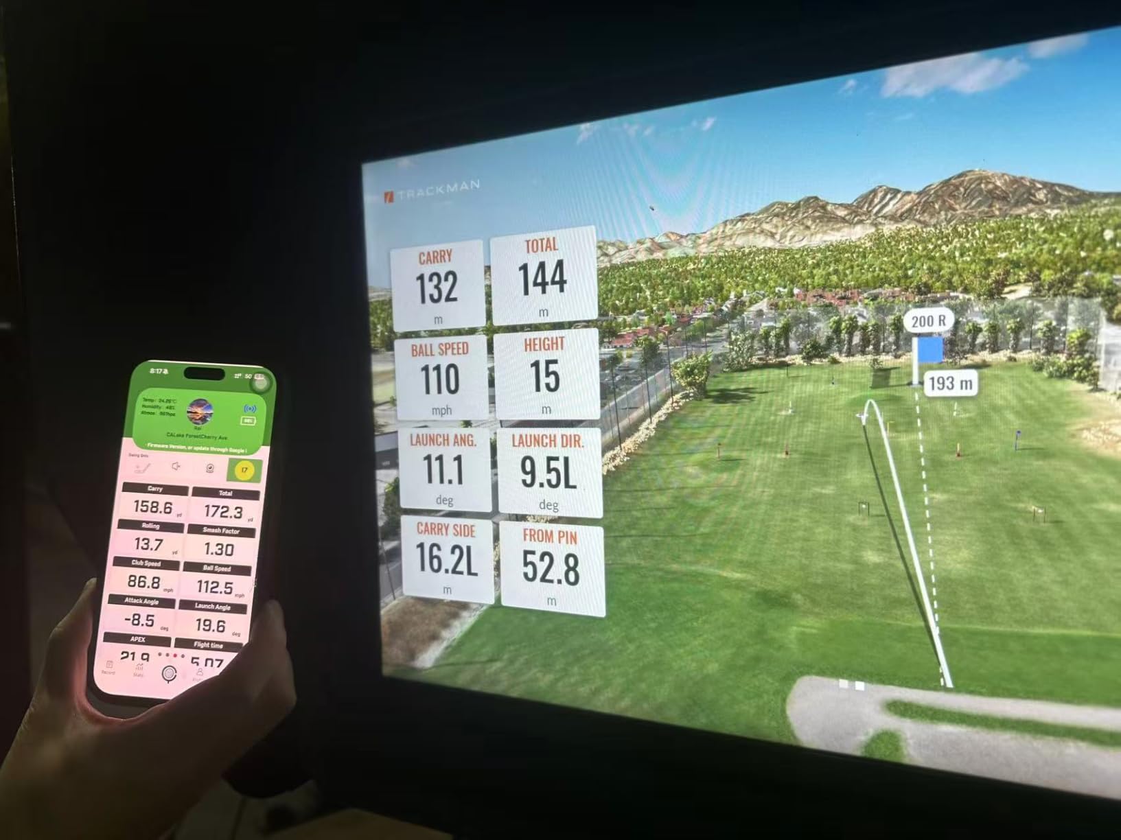 Golf Launch Monitor & Simulator: Portable Swing Analyzer with 13 Metrics, 3D Driving Range, 3D Trajectory & Video Record customer photo 1