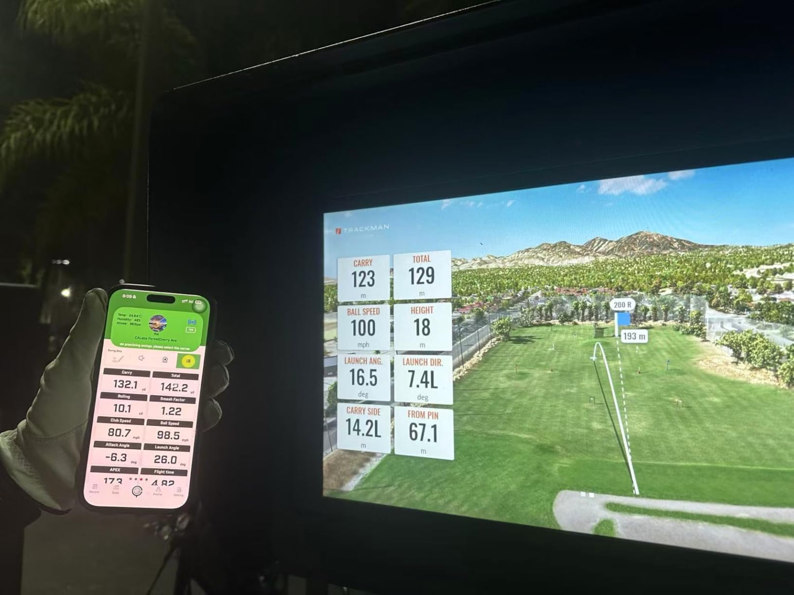 Golf Launch Monitor & Simulator: Portable Swing Analyzer with 13 Metrics, 3D Driving Range, 3D Trajectory & Video Record customer photo 2