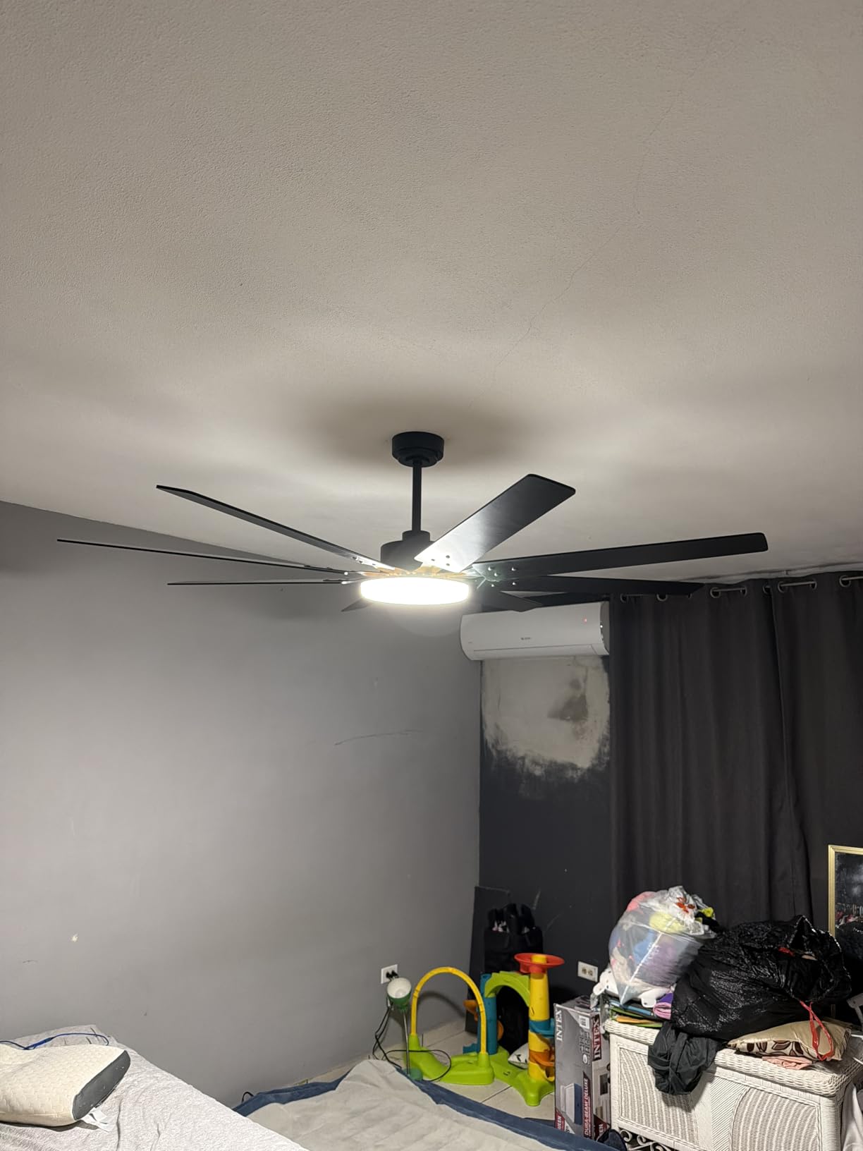 Amico Ceiling Fans with Lights, 72 inch Smart Ceiling Fan Compatible with Alexa/App/Remote Control, Reversible DC Motor, 6 Speeds, Dimmable 3CCT LED, Quiet Indoor/Outdoor for Living Room, Great Room customer photo 2
