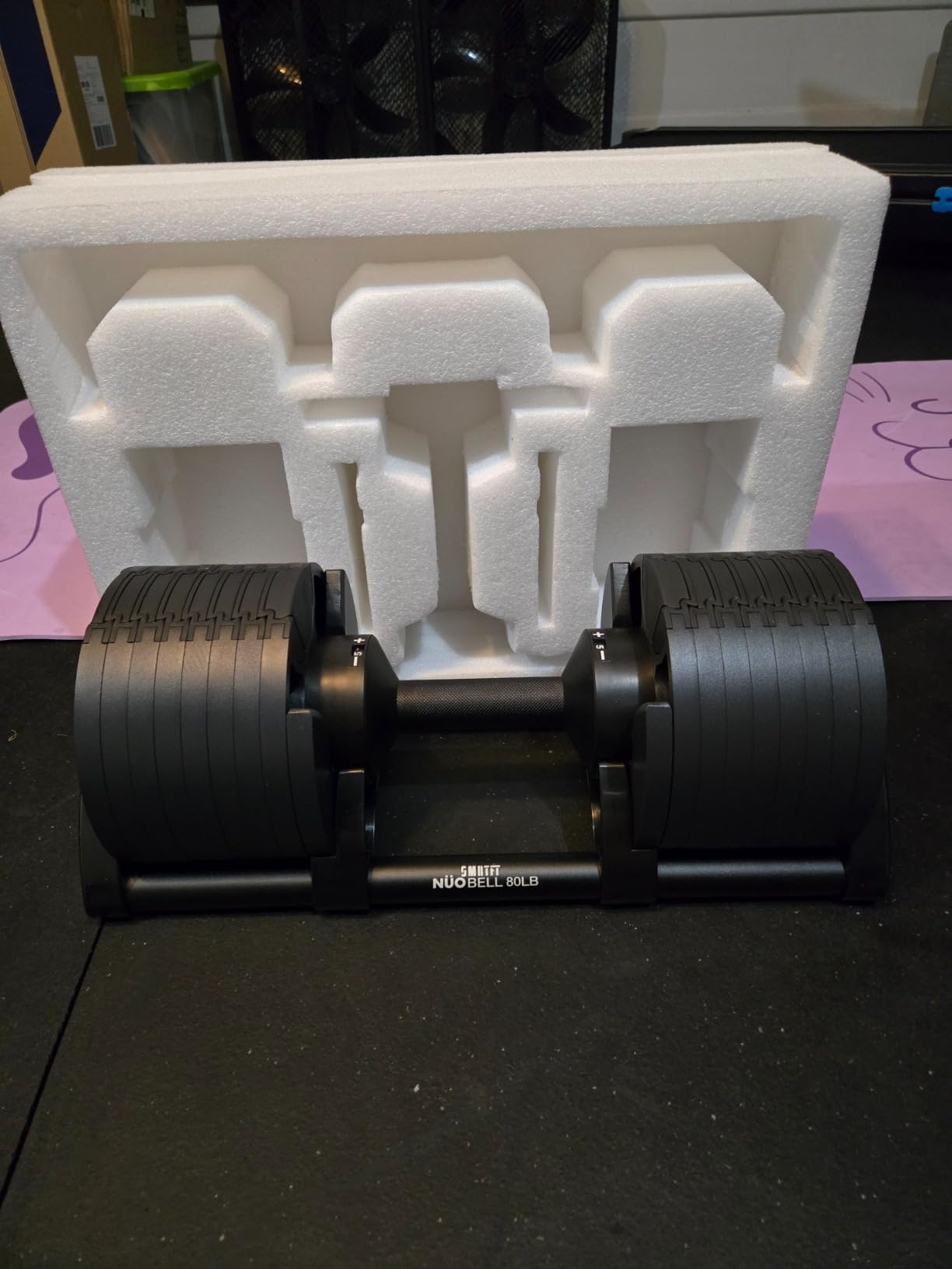 SMRTFT NUOBELL Adjustable Dumbbells 5-100 lb Set | Original NUOBELL | 26 Weights in 1 for Home Gym Strength Training customer photo 2