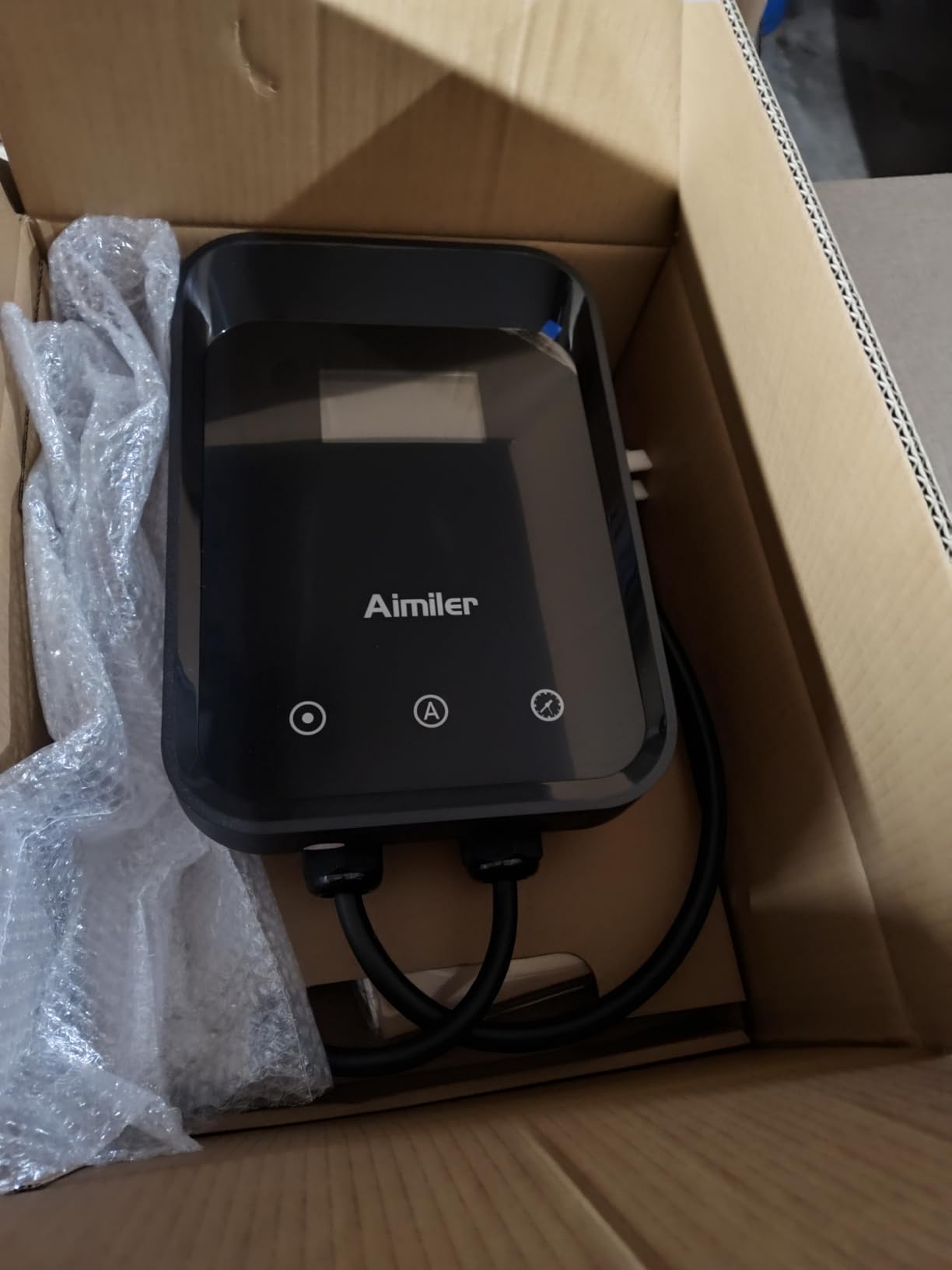 AIMILER Level 2 Electric Vehicle (EV) Charger(WiFi APP/Plug-Play), 48A, 25ft Cable ETL Certified, 240V Hardwire(No Plug) & J1772 Connector EVSE EV Electric Car Charging Stations for Home Level 2 (48) customer photo 1