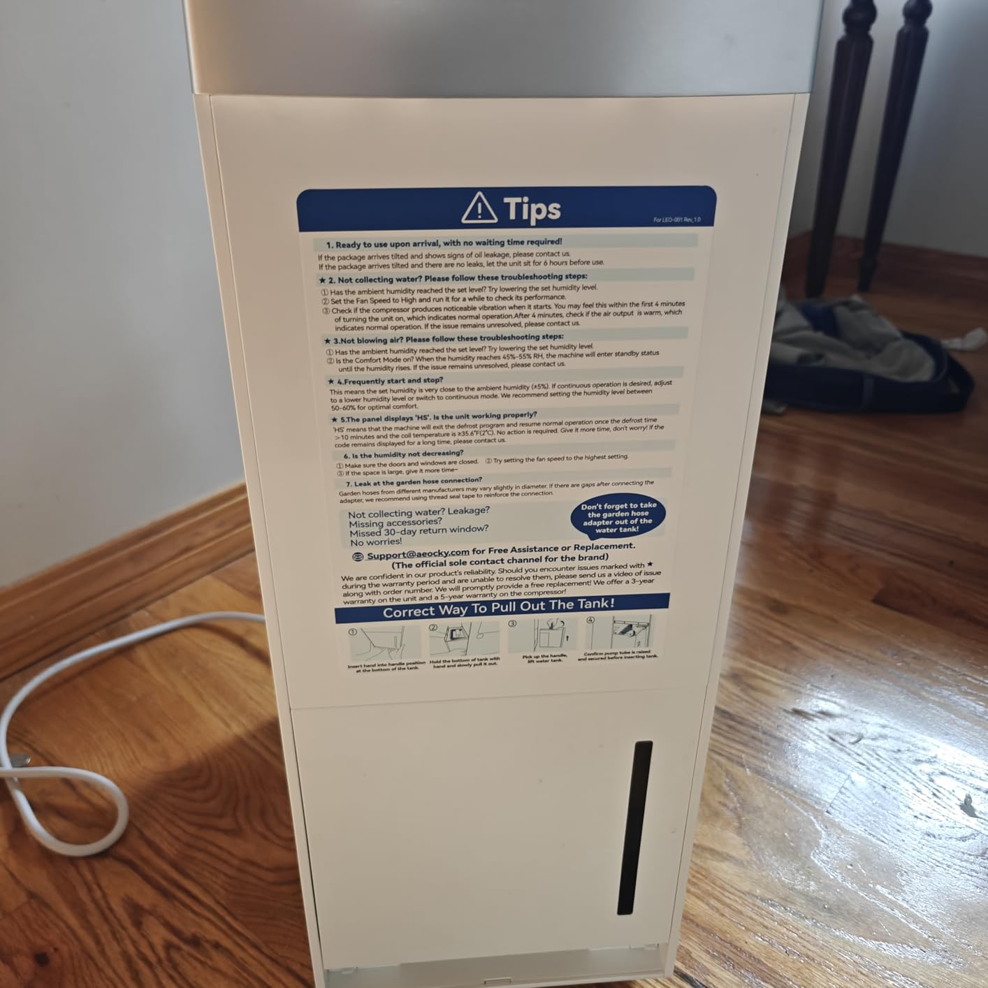 AEOCKY 4500 Sq.Ft Energy Star Most Efficient 2025 Dehumidifier with Pump, Max 80 Pint/Day Smart Compressor Dehumidifier with Drain Hose, Intelligent Humidistat,for Basement,Bedroom,Home,Bathroom customer photo 1