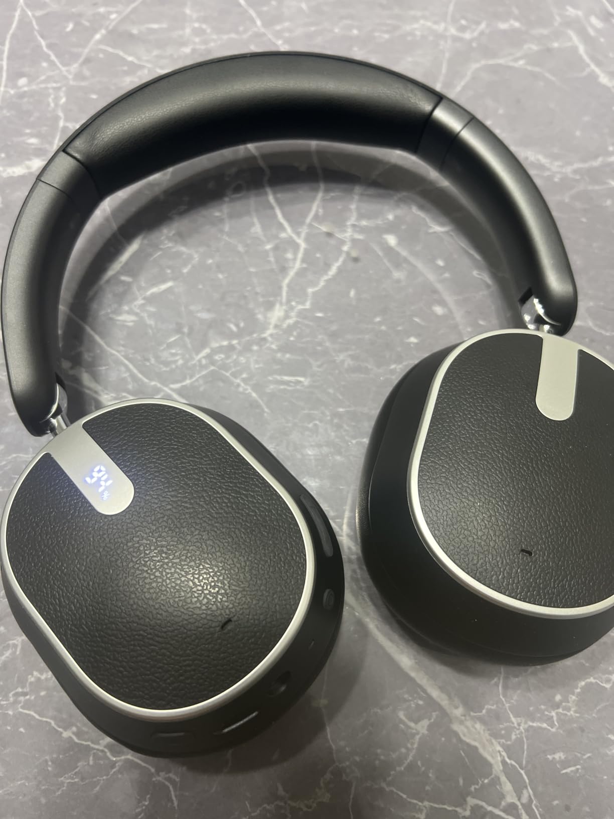 Hybrid Active Noise Cancelling Bluetooth Headphones,Bluetooth 6.0 Over Ear Wireless Headphones with 60H Playtime, Hi-Res Audio, Deep Bass, Memory Foam Ear Cups for Home Office Travel Black customer photo 2