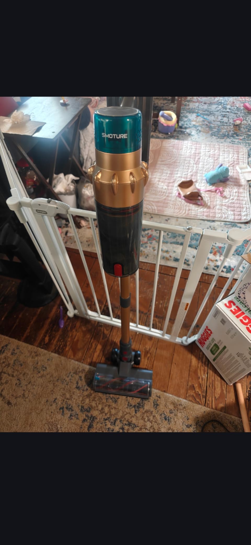Cordless Vacuum Cleaner, 55KPA 650W 70Mins Stick Vacuum Cleaners for Home with Motorized Bed Brush, Flexible Hose, LED Touchscreen, Auto Mode, Self-Standing & Wall Mount, for Pet Hair Carpet Floor customer photo 2
