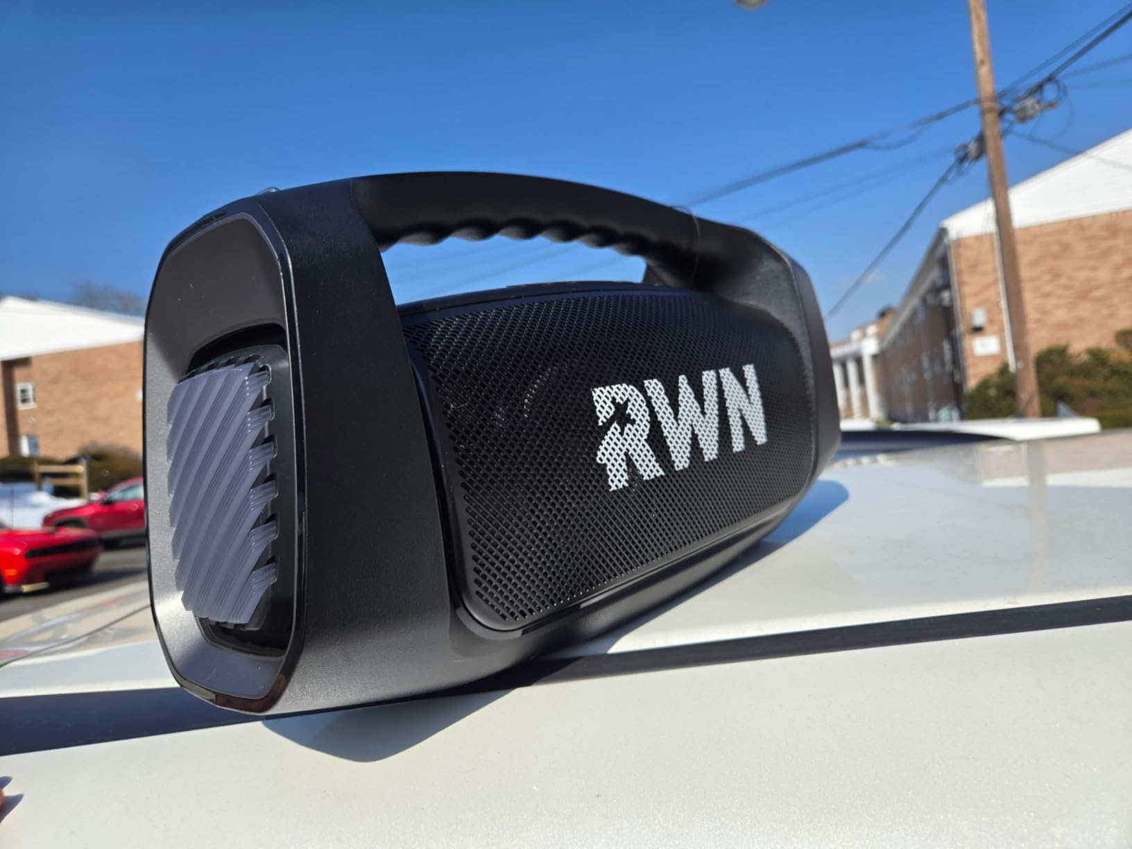RWN Outdoor Bluetooth Speaker: 160W Loud Sound, IP67 Waterproof with 24H Playtime, Fast Charge, Bass, TWS, Portable Wireless Speakers with Light Show for House, Party, Beach (Black) customer photo 1