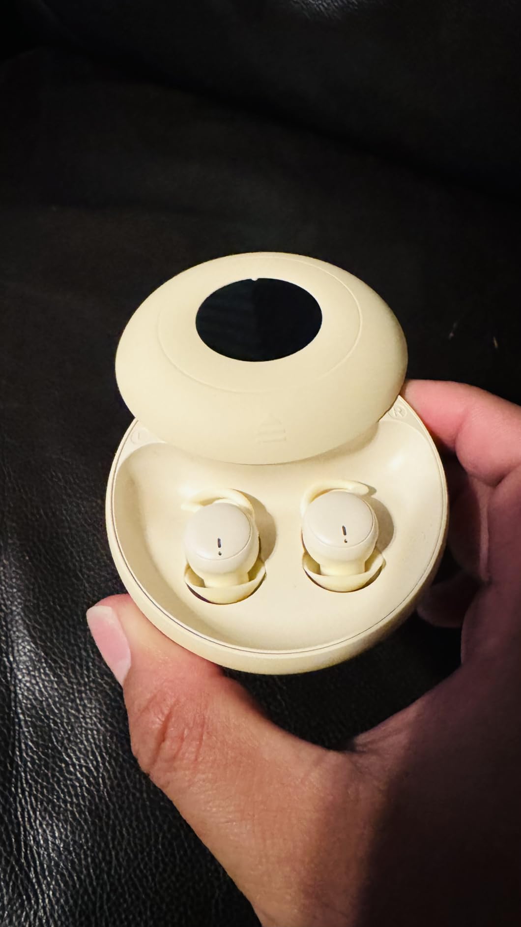 sunvito Sleep Earbuds Bluetooth 6.0, Mini Invisible Silicone Sleep Earbuds for Side Sleepers, Noise Blocking Sleeping Headphones, Hidden Earbuds with LED Display for Small Ears, Sleep & Relax (Beige) customer photo 1