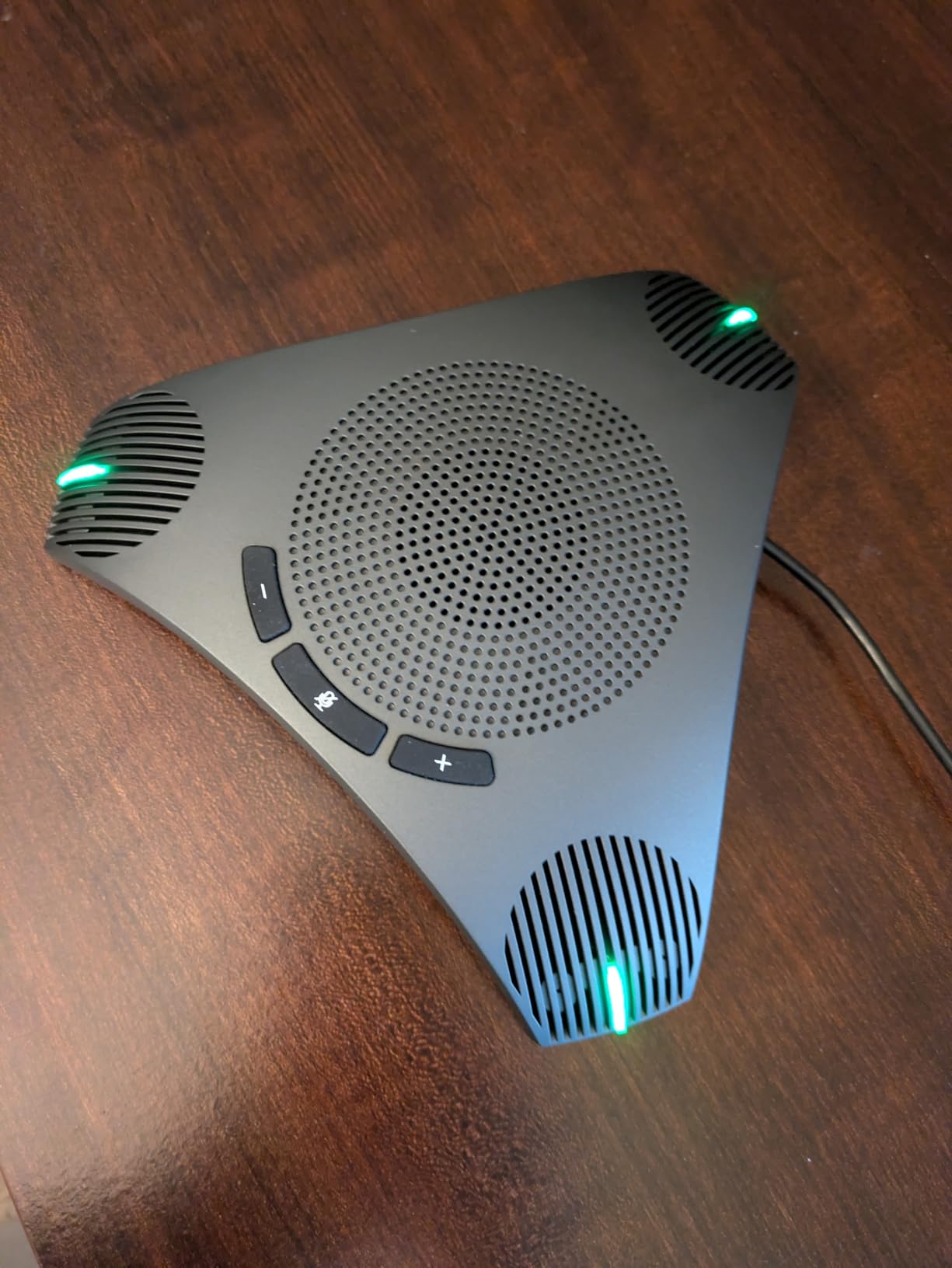 Conference Speaker and Microphone, USB Speakerphone with 360° Omnidirectional Voice Pickup, Smart Voice Enhancement, Hi-Fi Sound, Echo & Noise Reduction for Business, Home Office, Online Meeting customer photo 1