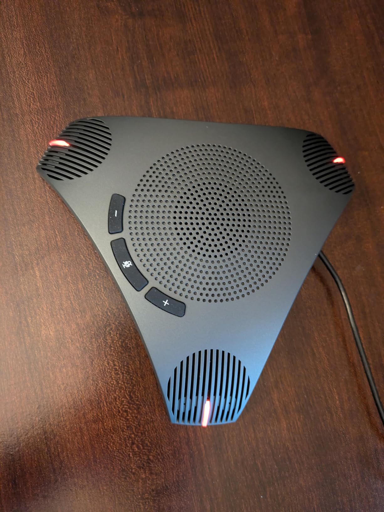 Conference Speaker and Microphone, USB Speakerphone with 360° Omnidirectional Voice Pickup, Smart Voice Enhancement, Hi-Fi Sound, Echo & Noise Reduction for Business, Home Office, Online Meeting customer photo 2