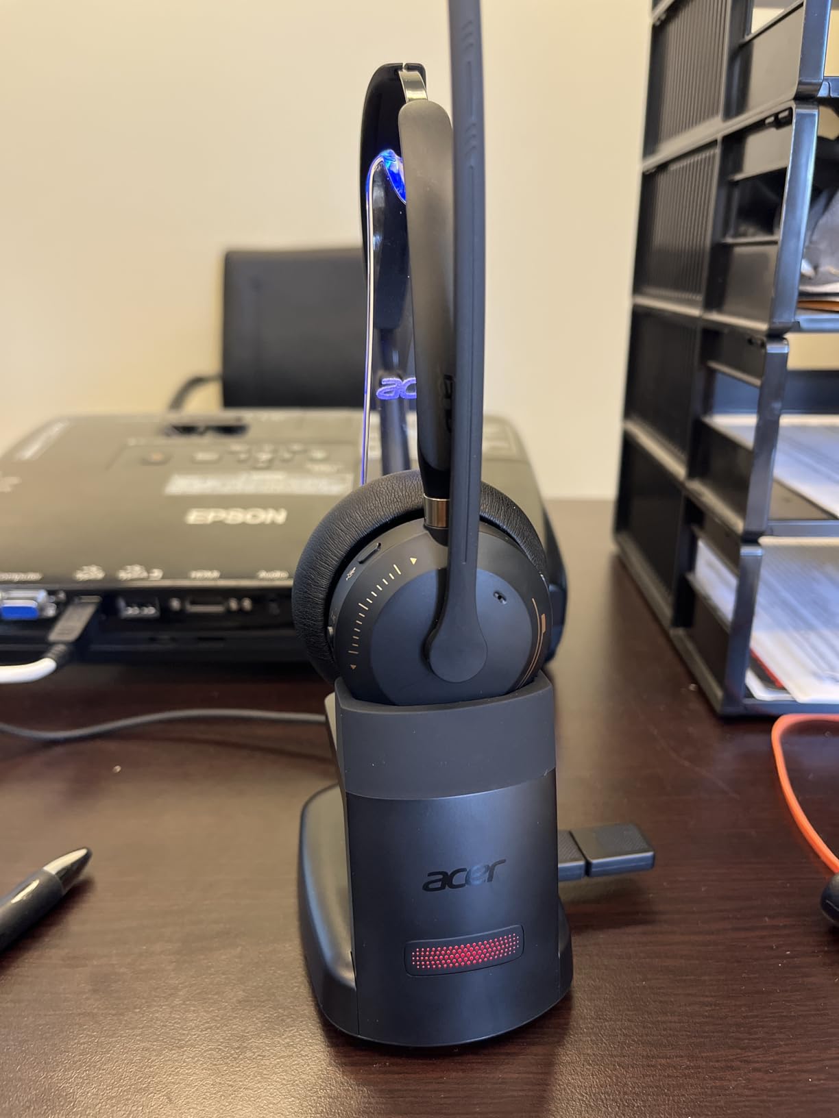 Wireless Headset with Mic for Work, AI ENC Noise Cancelling for Clear Call & Meeting, Work Headset with Charge Stand for Remote & Office, Bluetooth 5.3 & 2.4G Dongle Headset for PC, Phone, Teams, Zoom customer photo 1