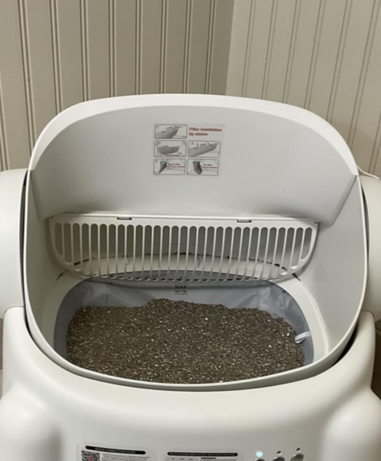 Automatic Cat Litter Box, Self Cleaning Litter Box for Multiple Cats with Open Top Design, App Control, Safety Protection, Ultra-Quiet, Easy Setup, Light Gray customer photo 1