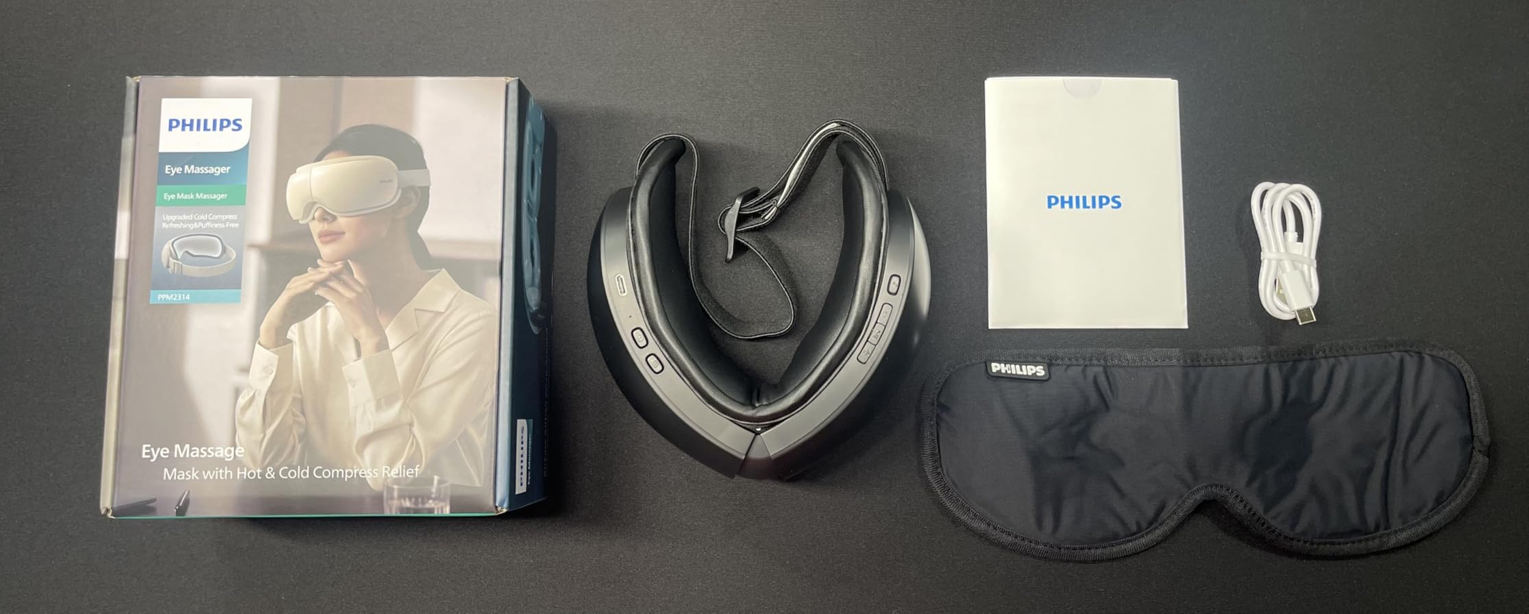 Philips Eye Massager with Heat and Cooling, Rechargeable Eye Mask with Bluetooth Music & Compression Massage, Migraine Relief and Eye Strain, Dry Eye Care, Improve Sleep, Birthday Gifts for Men, Dad, Mom customer photo 1