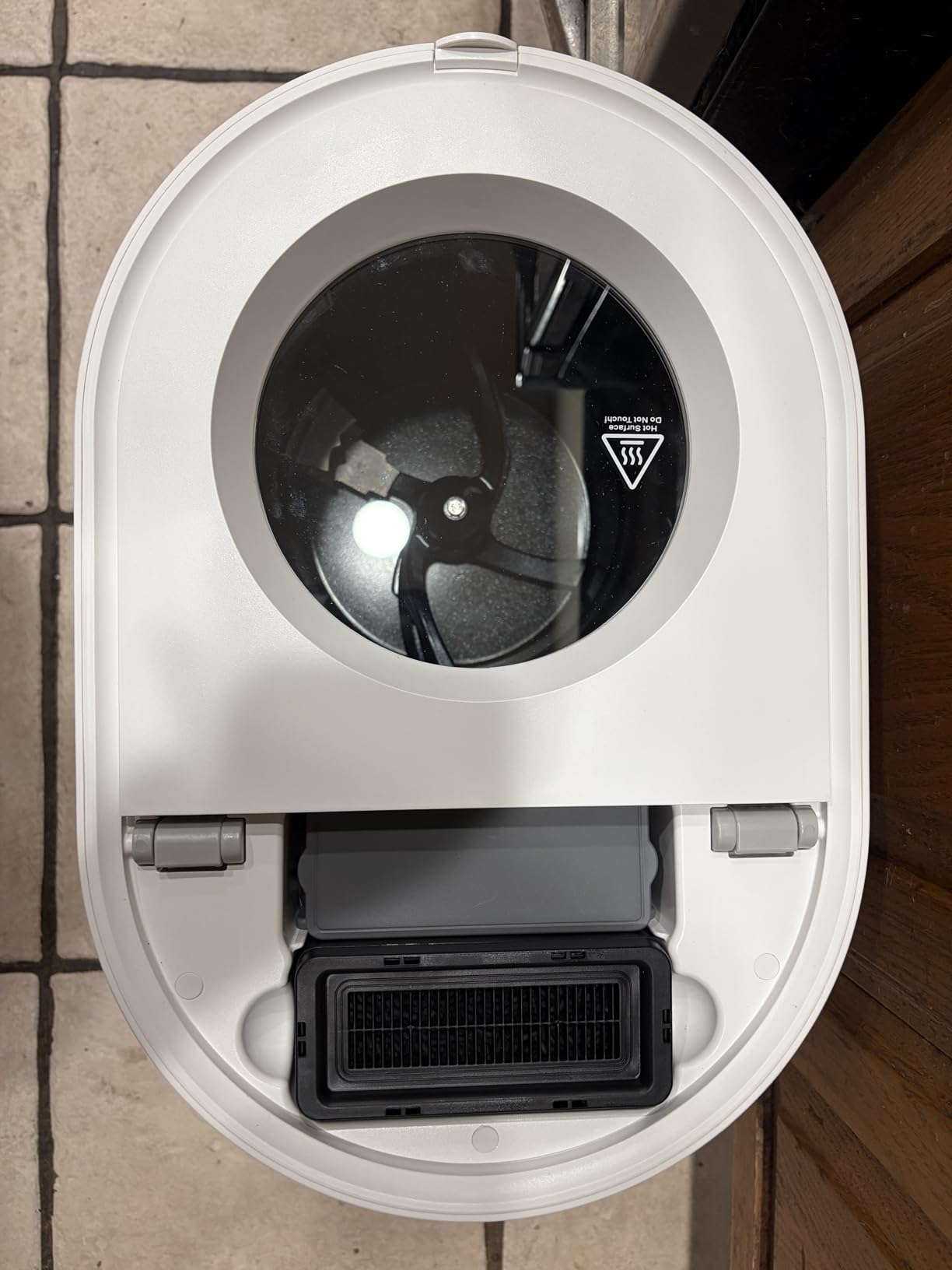 OK-255 Electric Composter for Kitchen, 5.5L Large Smart Countertop Compost Bin, Odorless, Quiet, Easy Clean, Turn Food Waste into Fertilizer, 2026 New Indoor Food Waste Compost Machine, White customer photo 1