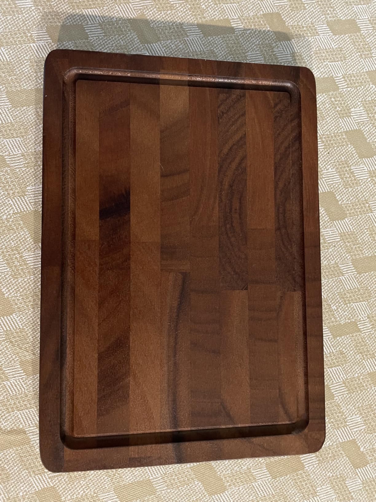Walnut Wood Cutting Board Set, End Grain Cutting Boards for Kitchen with Handle, Non Toxic Wooden Charcuterie Boards Double Sided, Butcher Block for Meal Prep & Serving with Gift Box customer photo 1