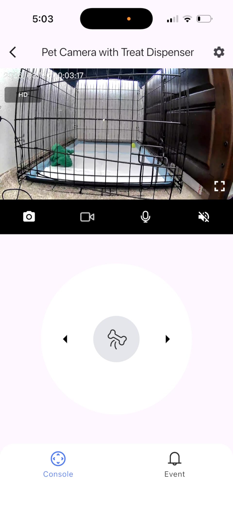 2026 3K Pet Camera Treat Dispenser, 32ft Remote Tossing for Dogs & Cats - Reduces Separation Anxiety, 360° View, Security Indoor Cam w/ Phone App, Barking Alerts, No Subscription, 5G WiFi customer photo 2