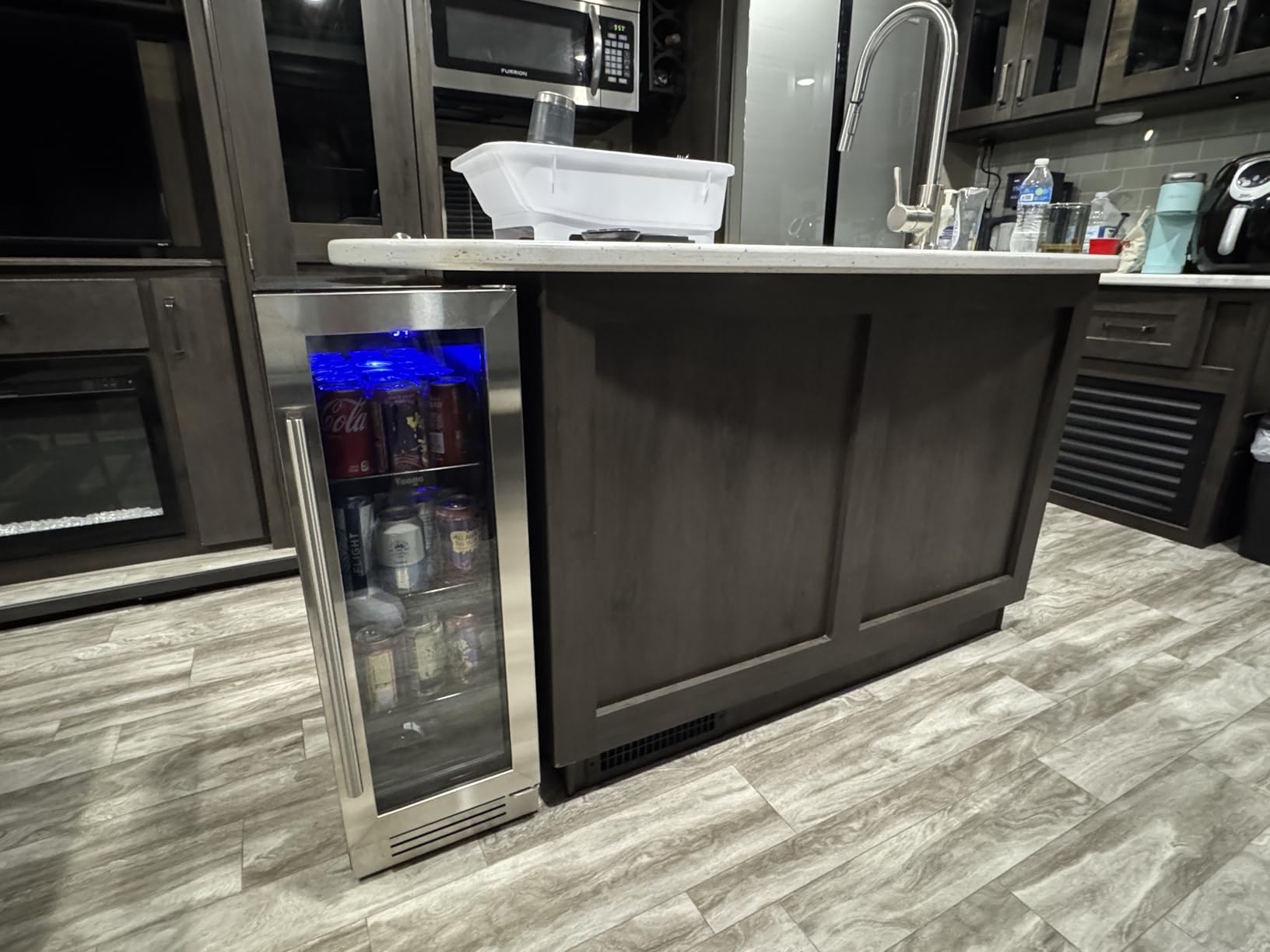 Yeego 24 Inch Beverage Refrigerator - 180 Can Built-In Under Counter Drink Fridge with Glass Door, 34-54°F Cooling for Beer, Soda & Wine (Right-Hinged) customer photo 1
