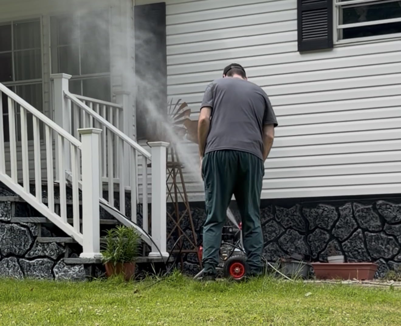 AMERISUN 3800 PSI Gas Pressure Washer 2.5 GPM with 212cc 4-Stroke OHV Engine, 5 Quick-Connect Nozzles & 10