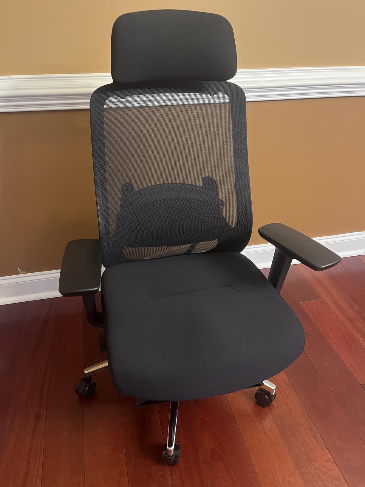 FLEXISPOT Massage Office Chair with Footrest, High Back Ergonomic Desk Chair with Adjustable Headrest, 3D Armrests, 2D Lumbar Heated Shiatsu Massage, 4-Position Recline, Foam Seat, Black customer photo 1