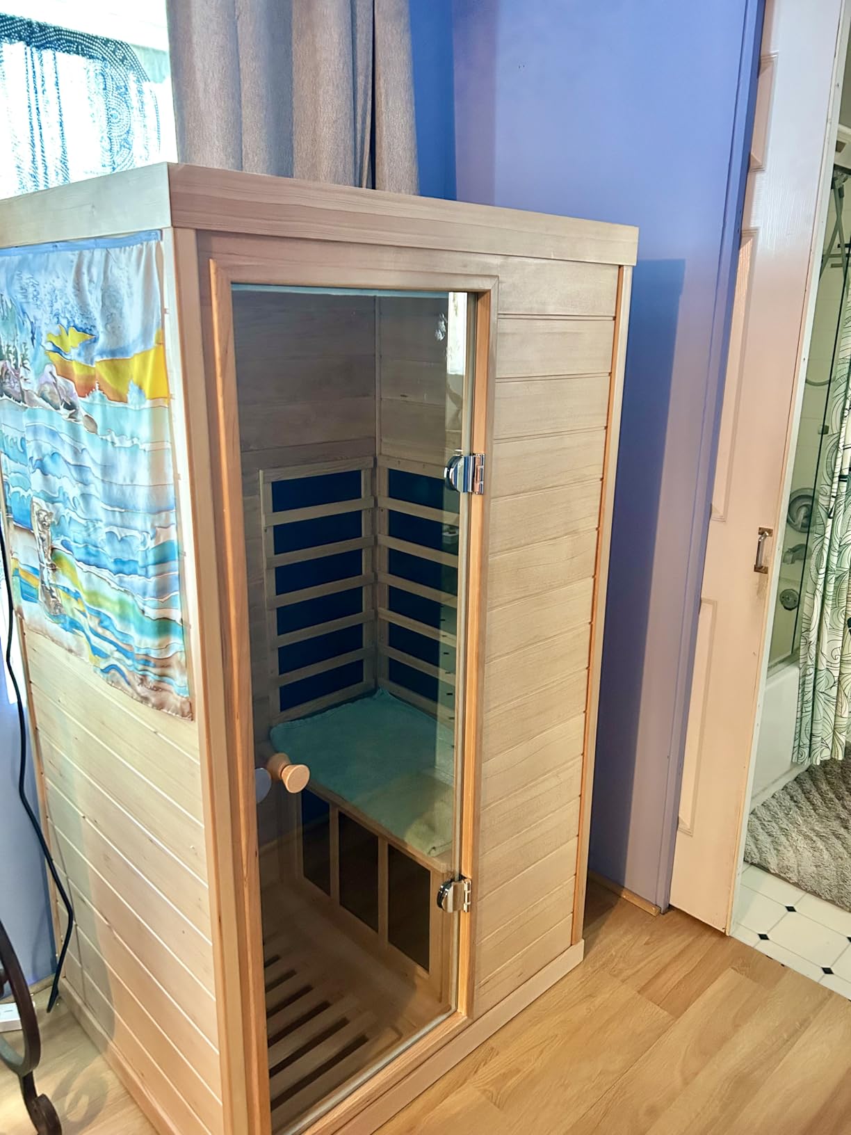 LTCCDSS Full Spectrum Outdoor Sauna 4 Person, Far Infrared Sauna, Low EMF Sauna Room for Home, Low EMF Heaters | Chromotherapys | Bluetooth Speakers | Canadian Hemlock customer photo 2