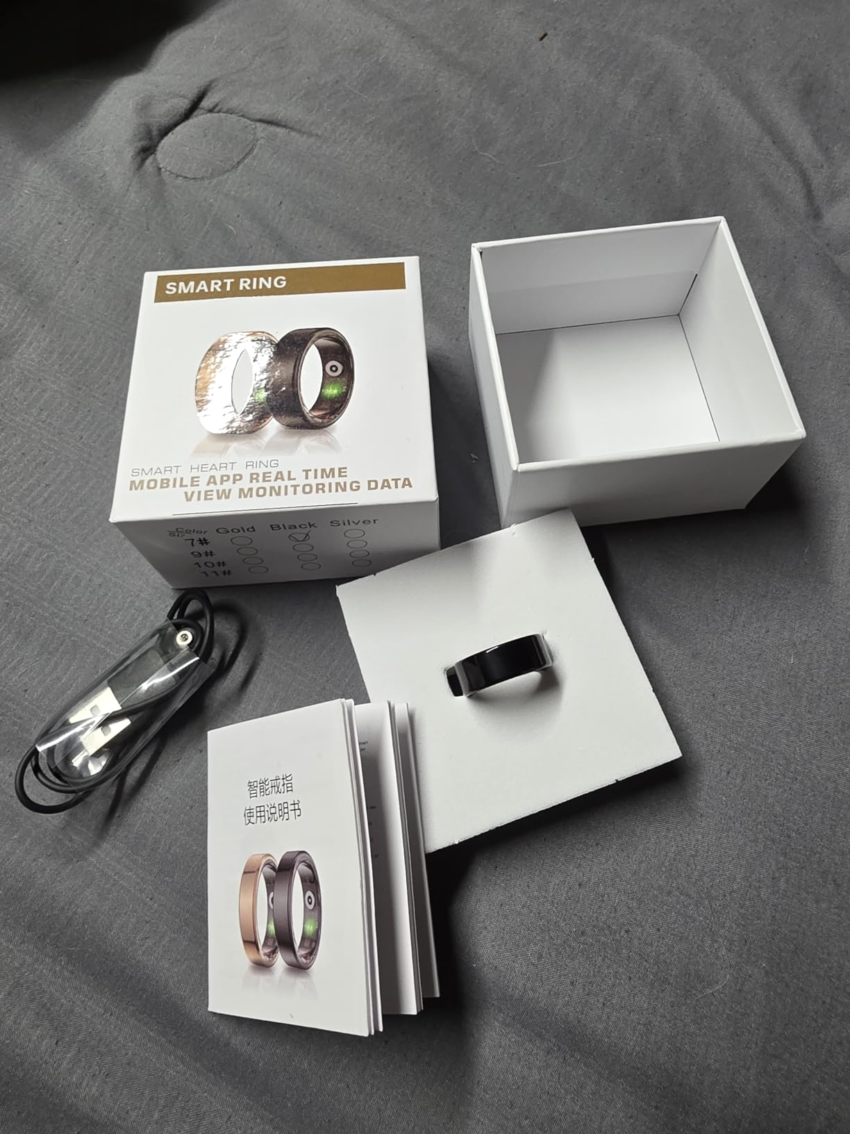 BIEMHA IP68 Waterproof Smart Ring - Fitness & Health Tracker with Sleep/Exercise Monitoring, Unisex for Women Men, iOS & Android Compatible, Long Lasting Battery Life, No Subscription (Silver, 8) customer photo 2
