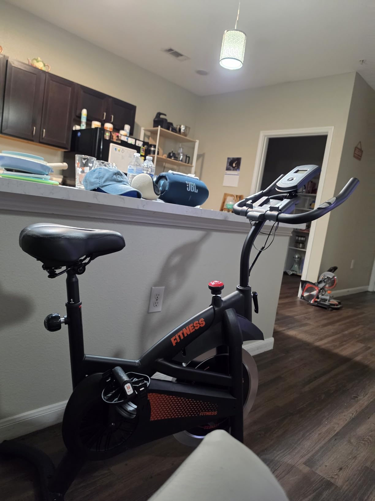 CURSOR FITNESS Exercise Bike, Brake Pad Stationary Bike for Home with Exclusive App, Stationary Bikes for Home with 300 lb Weight, Indoor Cycling Spin Bike Workout Bike with Extra Comfort Seat customer photo 1