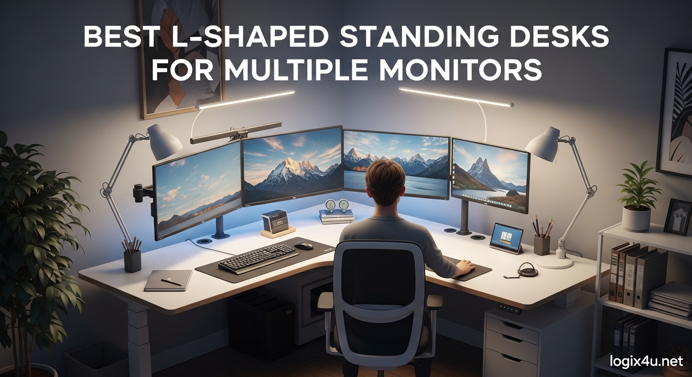 Best L-Shaped Standing Desks for Multiple Monitors