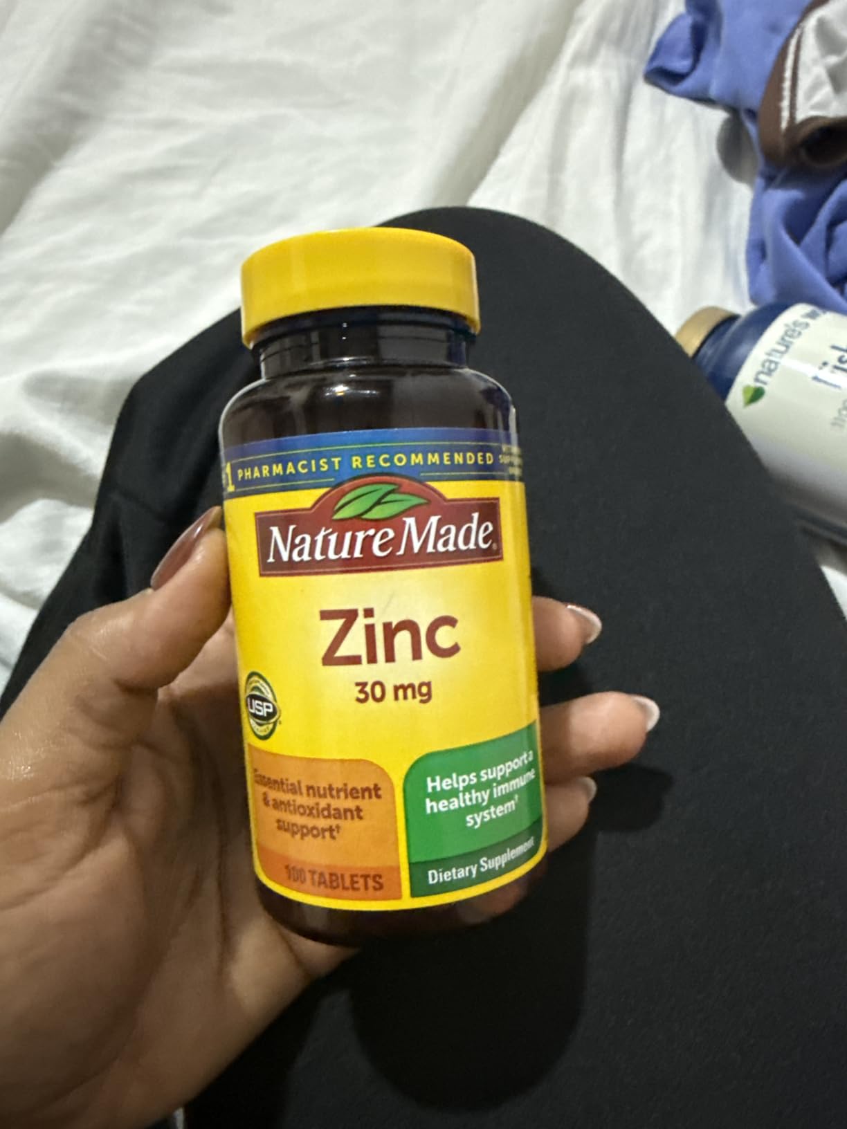 Nature Made Zinc 30 mg, Zinc Supplements for Men & Women, Dietary Supplement for Immune Health and Antioxidant Support, 100 Tablets, 100 Day Supply customer photo 1