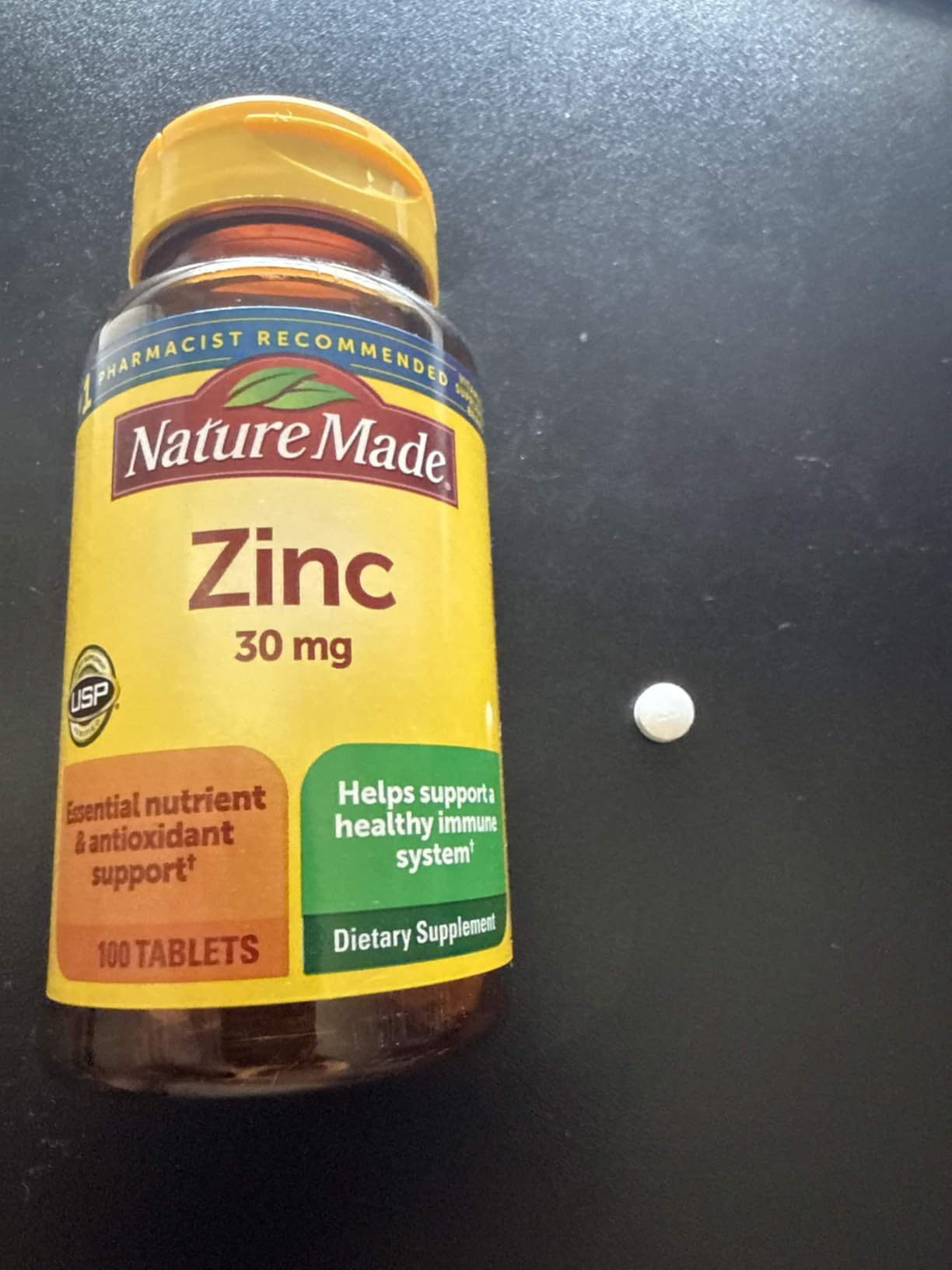 Nature Made Zinc 30 mg, Zinc Supplements for Men & Women, Dietary Supplement for Immune Health and Antioxidant Support, 100 Tablets, 100 Day Supply customer photo 2