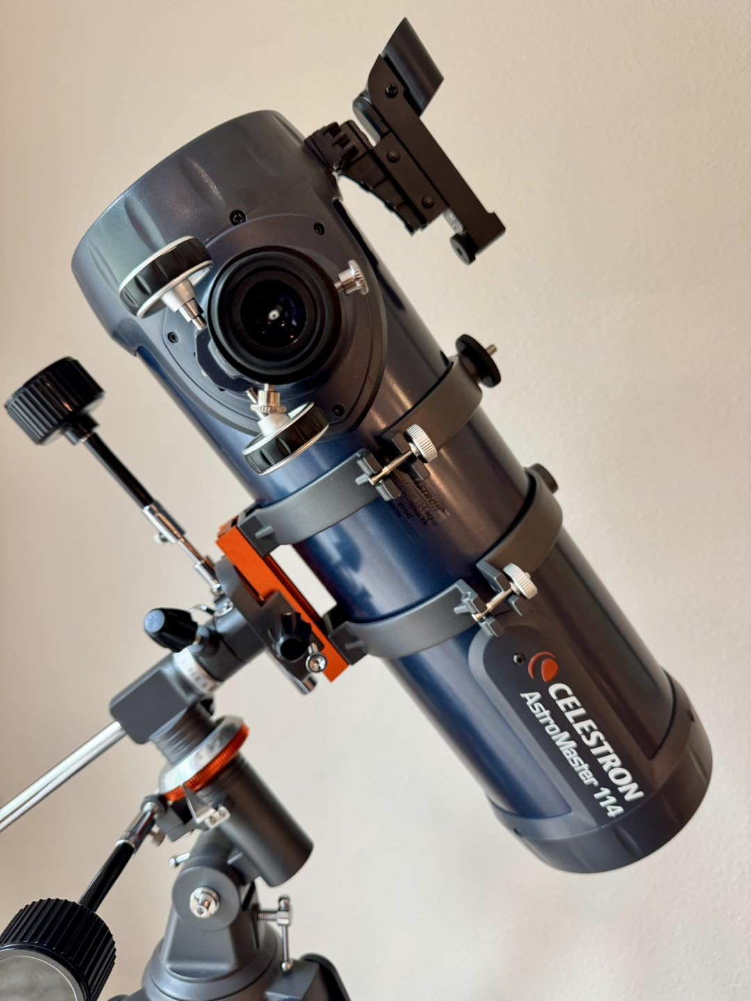 Celestron AstroMaster 114EQ Newtonian Telescope - Manual Reflector for Beginners - Aluminized Mirror - Adjustable-Height Tripod - Includes Accessories Plus Astronomy Software Package customer photo 2