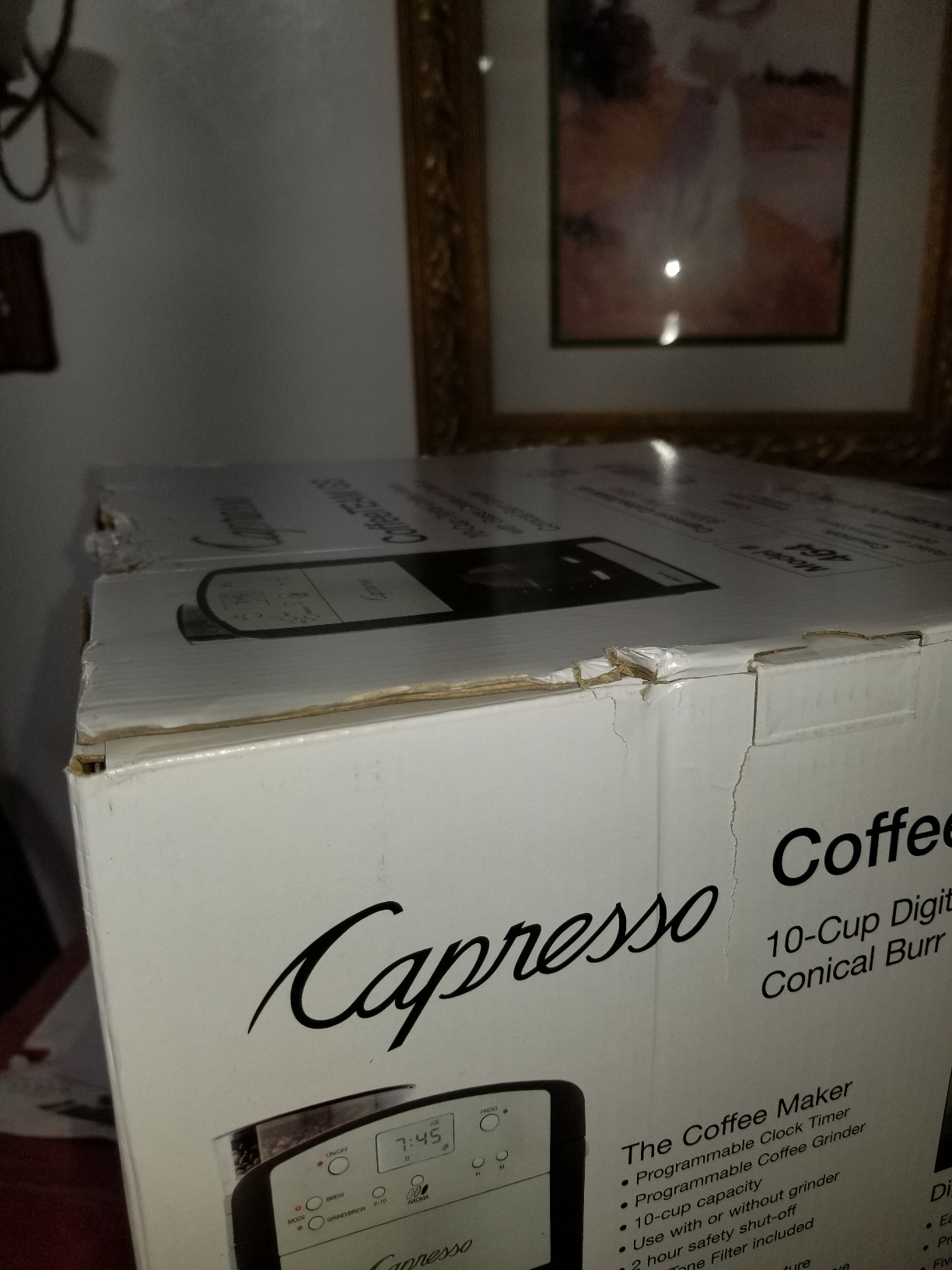 Capresso 464.05 CoffeeTeam GS 10-Cup Digital Coffeemaker with Conical Burr Grinder, Glass Carafe, Black customer photo 2