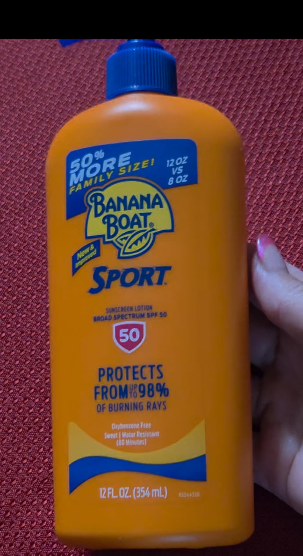 Banana Boat Sport Ultra SPF 50 Sunscreen Lotion, 8oz | Banana Boat Sunscreen SPF 50 Lotion, Oxybenzone Free, Sunblock, Water Resistant, 8oz customer photo 1