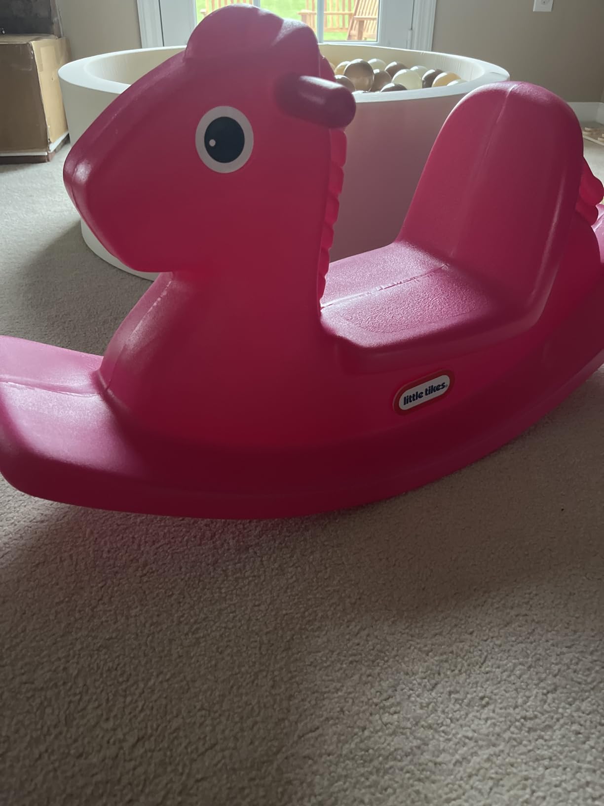Little Tikes Rocking Horse Blue, 33.00 L x 10.00 W x 17.50 H Inches customer photo 2