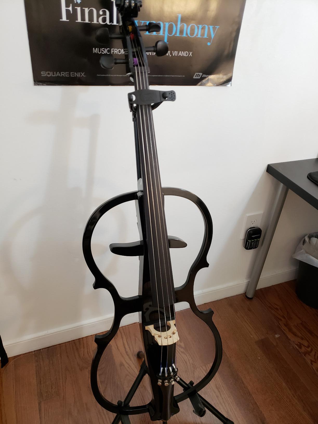 Cecilio CECO-1DW Ebony Electric Silent Metallic Mahogany Cello in Style 1, Size 4/4 (Full Size) customer photo 2