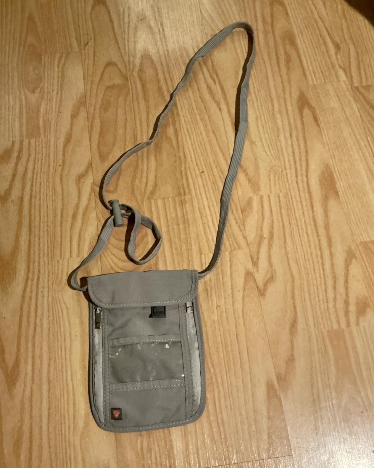 RFID Blocking Stash Neck Wallet, Travel Pouch + Passport Holder for Women & Men, Taupe customer photo 2